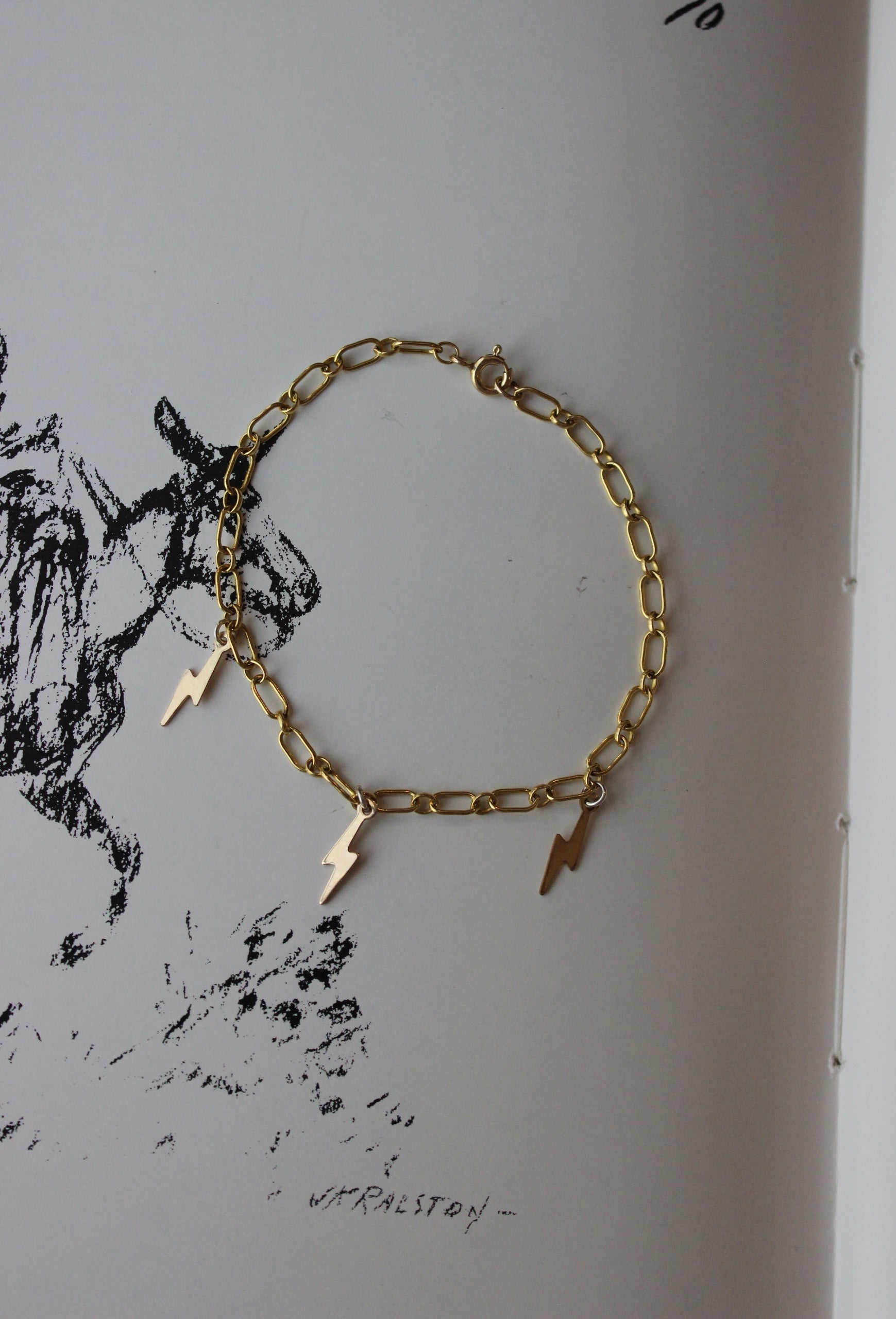 Bolt Gold Plated Bracelet