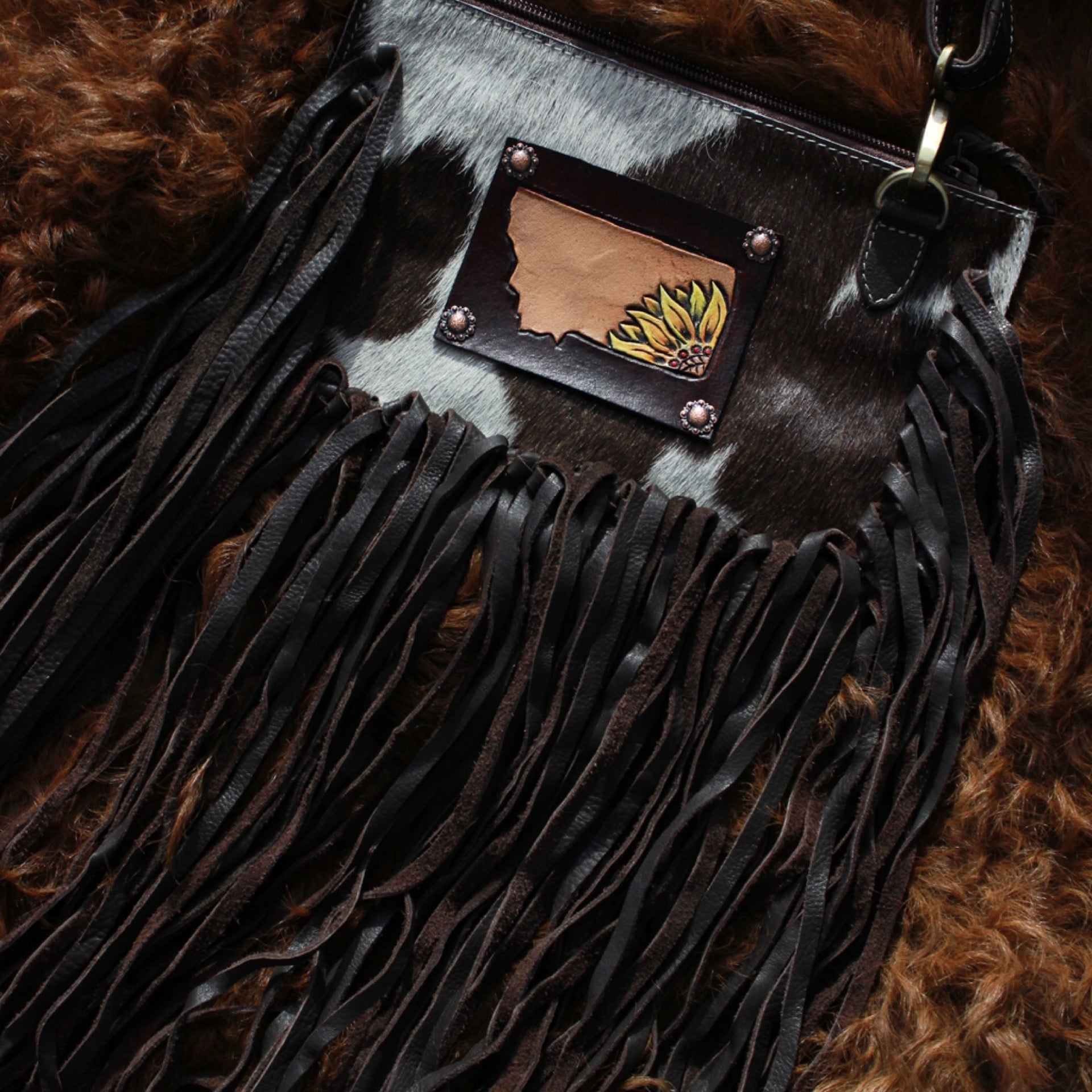 Leather & Hide Fringe Crossbody