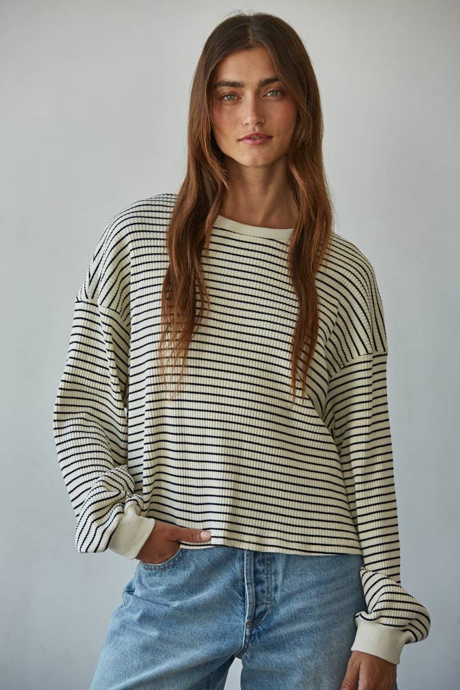 Knit Cotton Ribbed Top