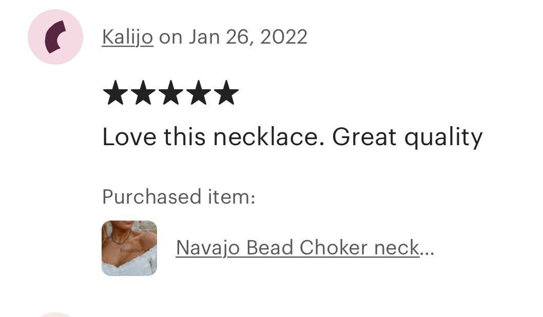 Western Navajo Bead Choker Necklace 4mm