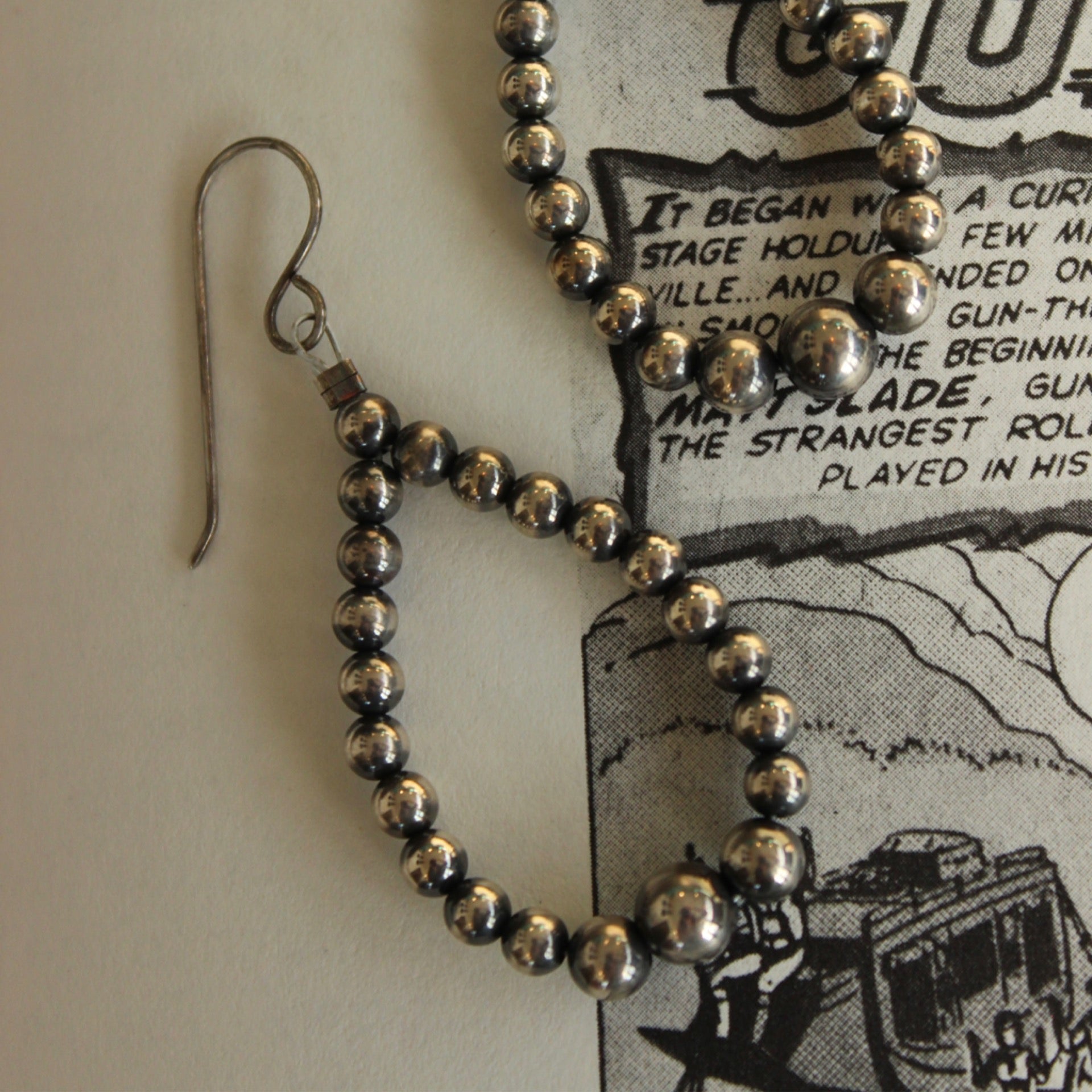 Navajo Pearl Teardrop Earrings