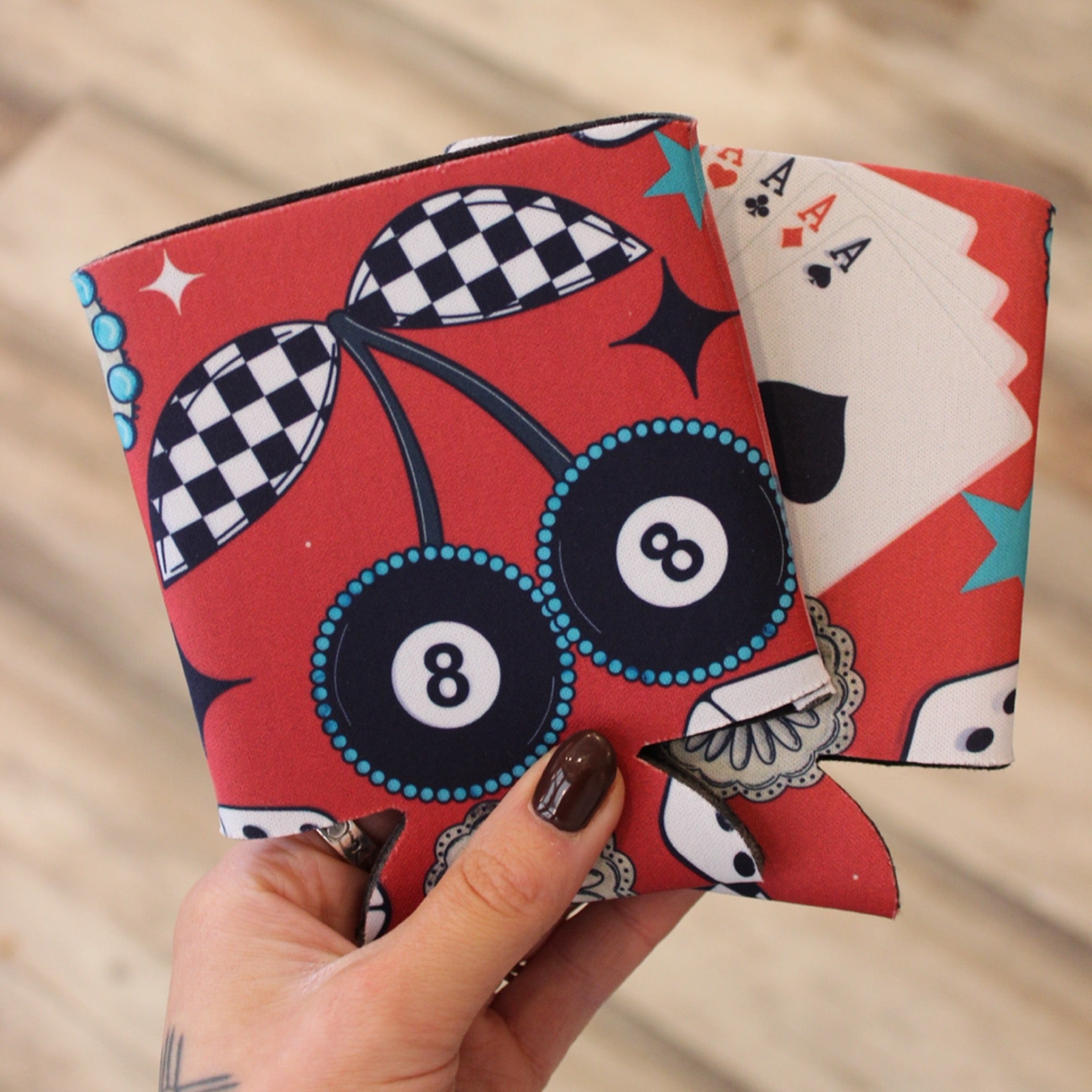 8 Ball Cherry Koozie