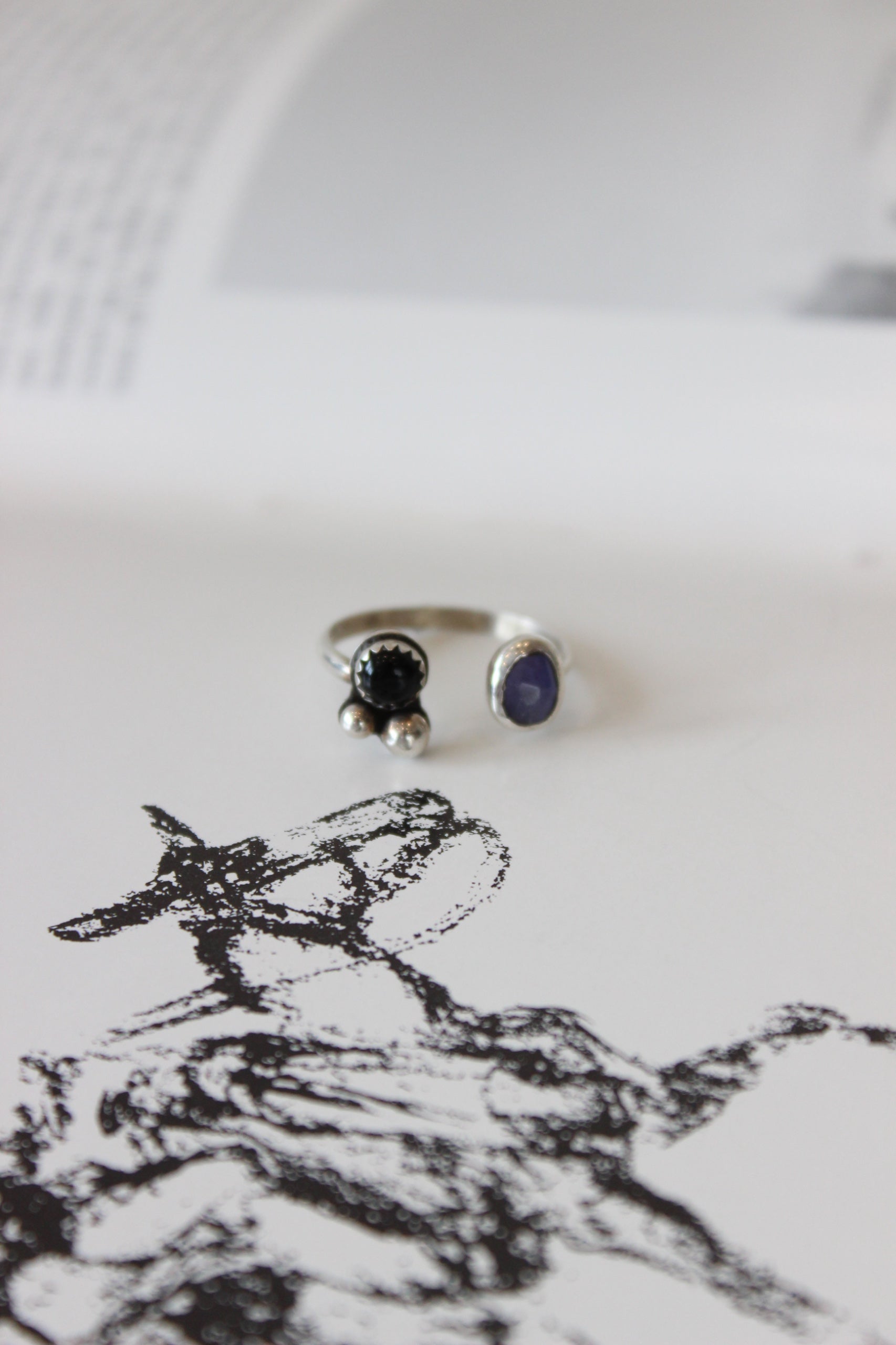 Black Onyx Gap Ring
