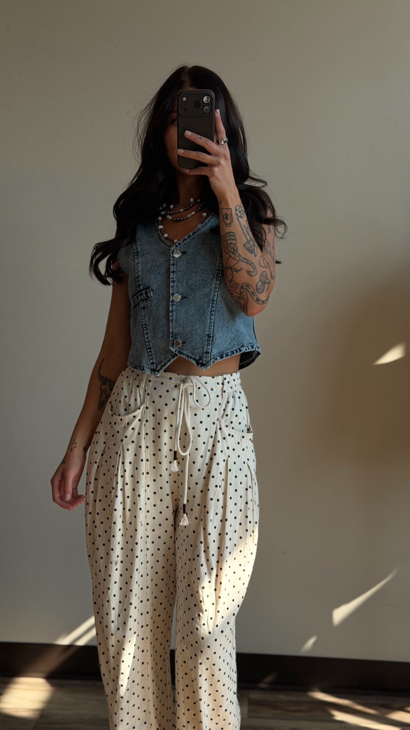 Denim Button Up Vest
