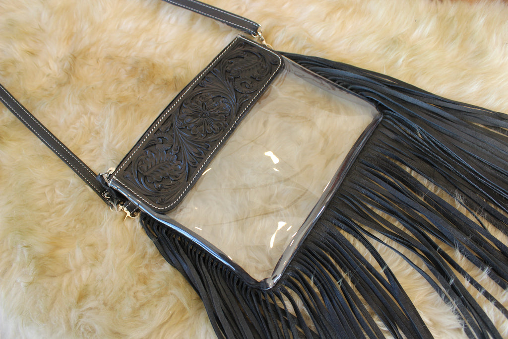 Hand Tooled Stadium Purse