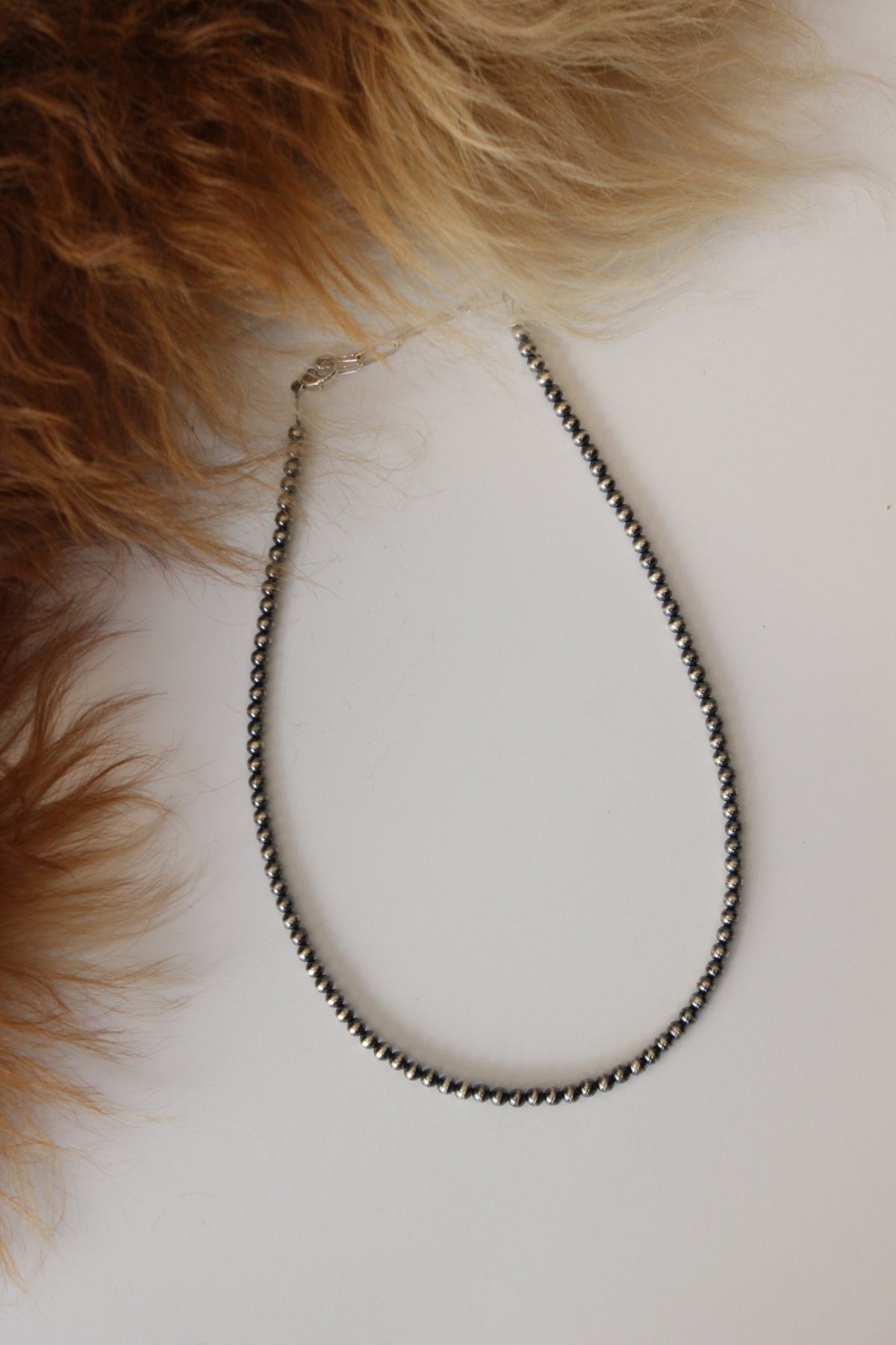4mm Sterling Bead Necklace