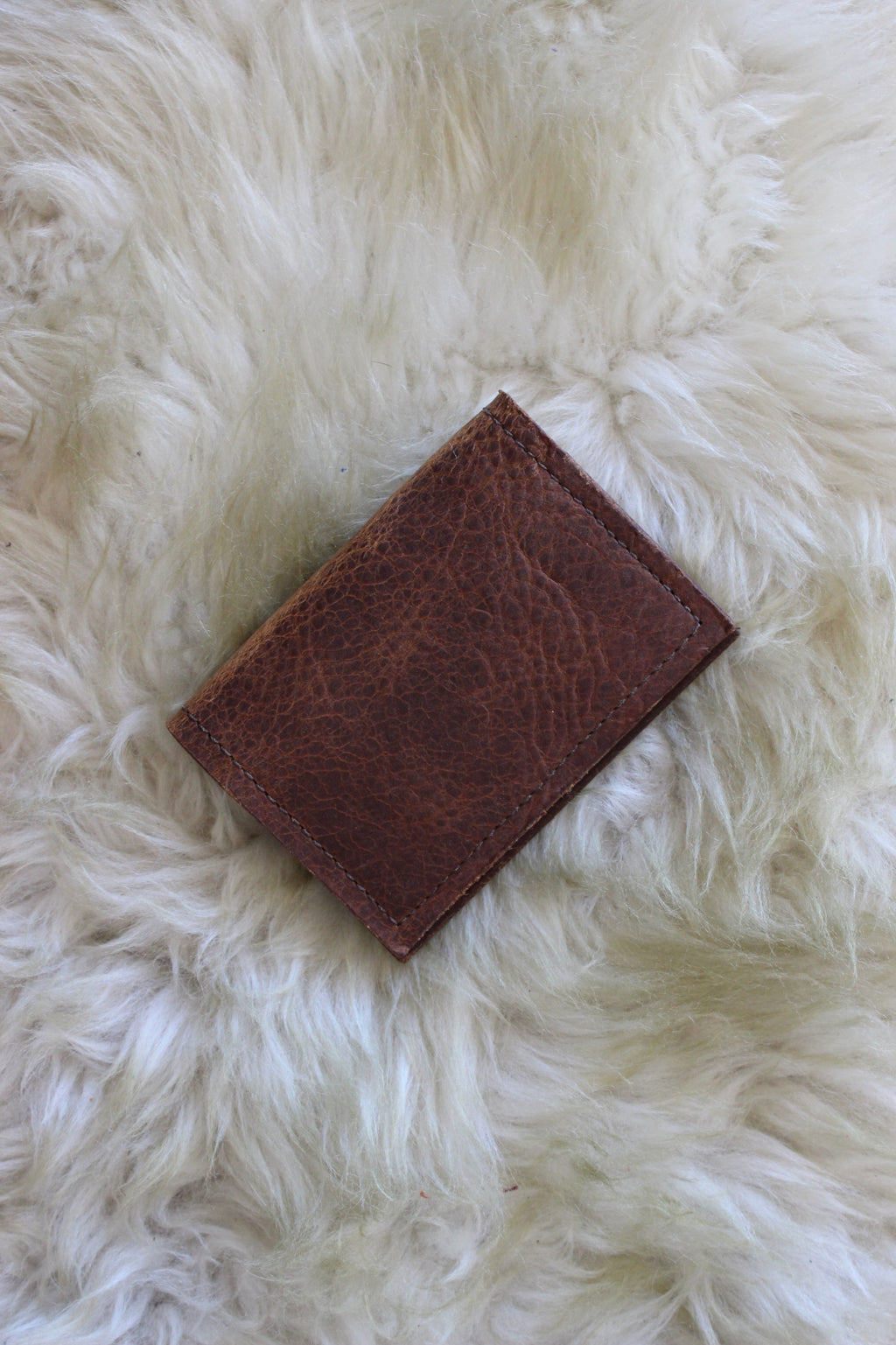 Buffalo Hide Double Card Holder