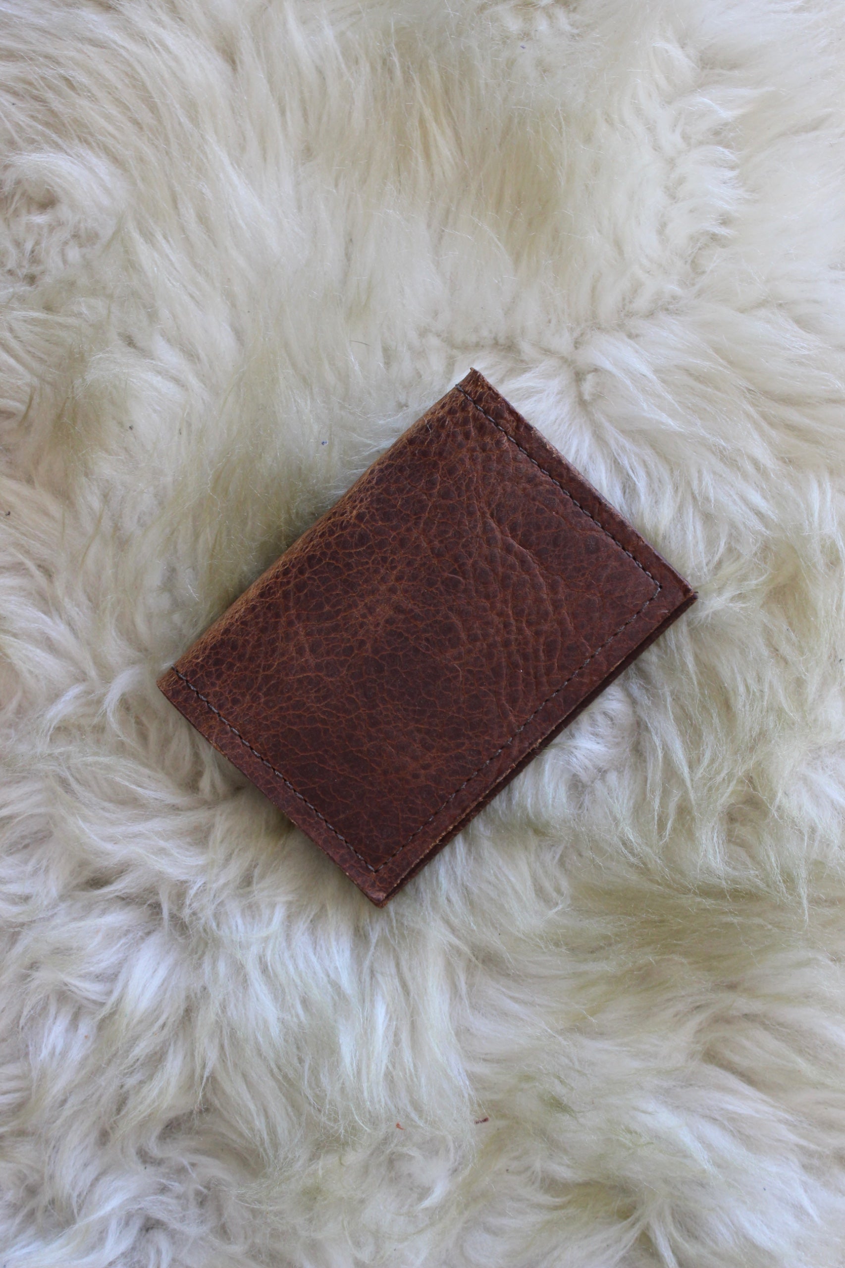 Buffalo Hide Double Card Holder
