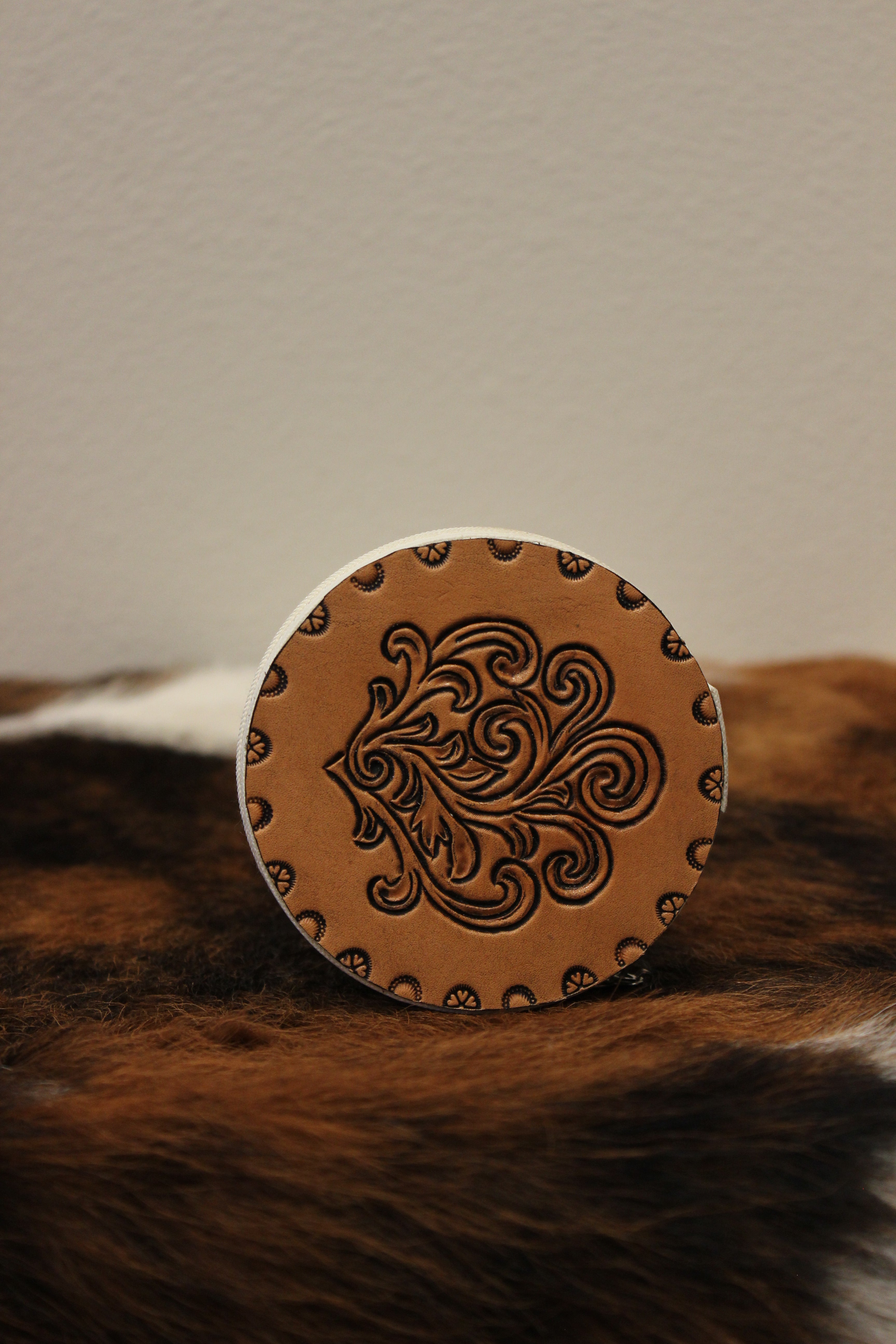 T&S Tooled Leather Jewelry Case