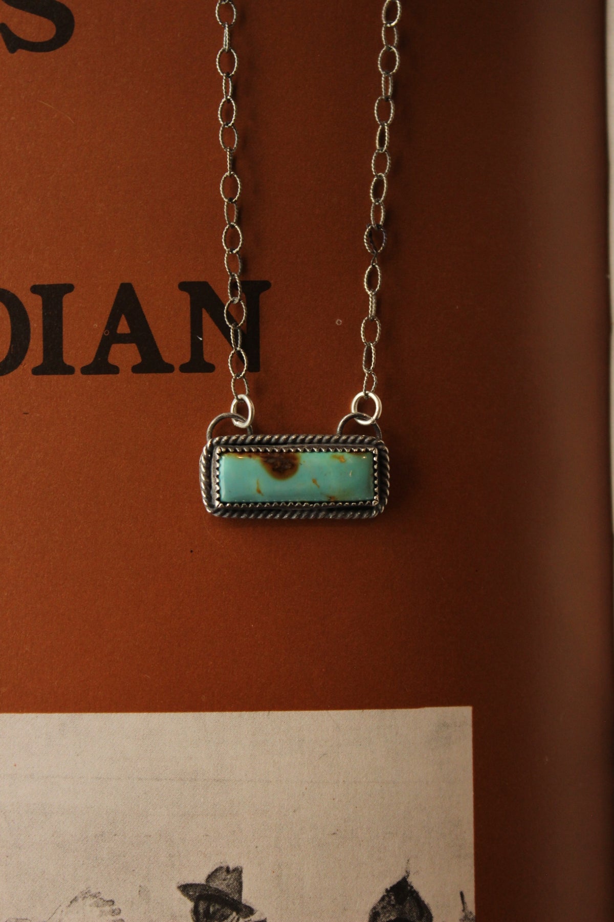 Turq Sterling Paperclip Chain Necklace