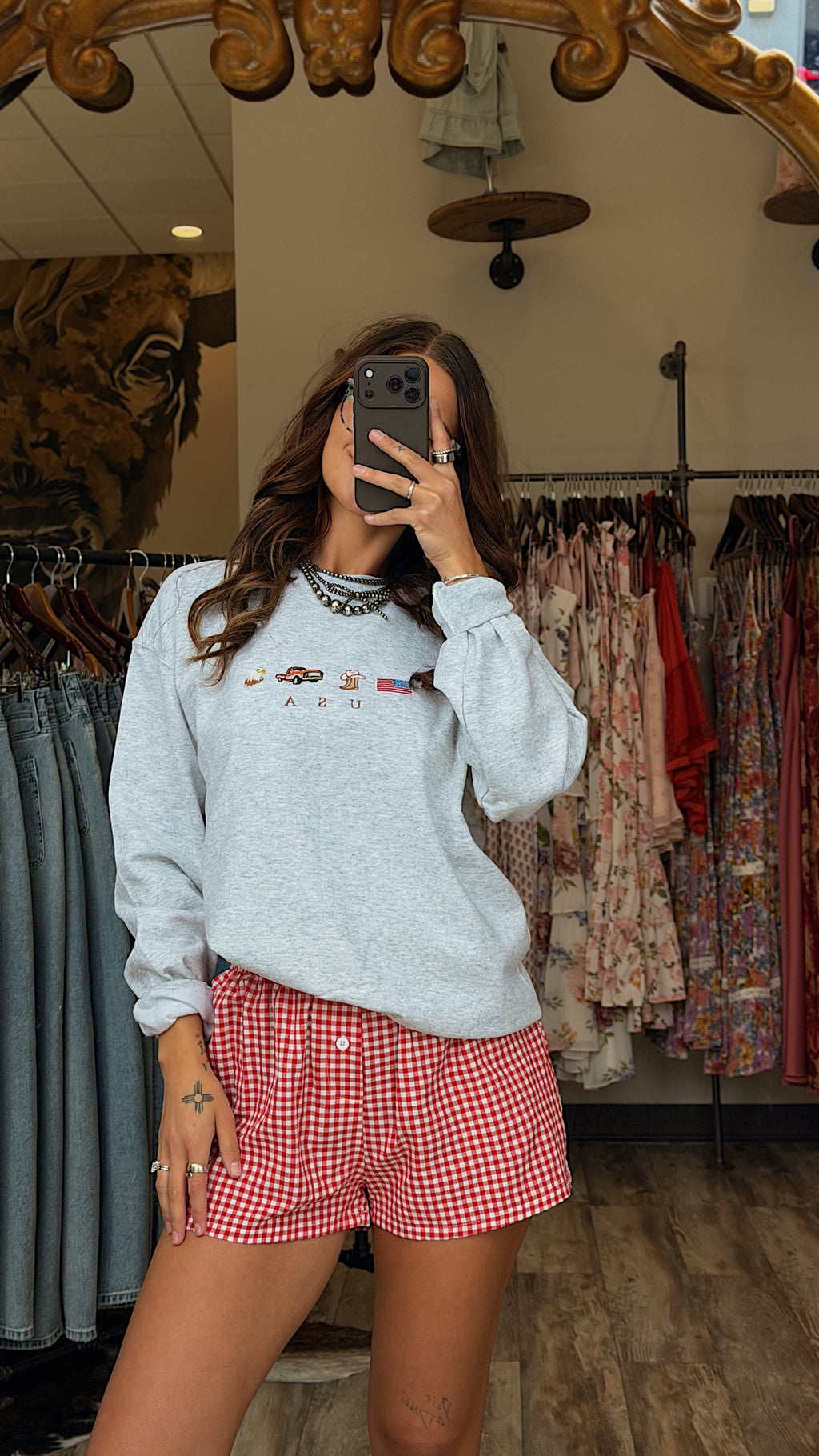 Gingham Boxer Short
