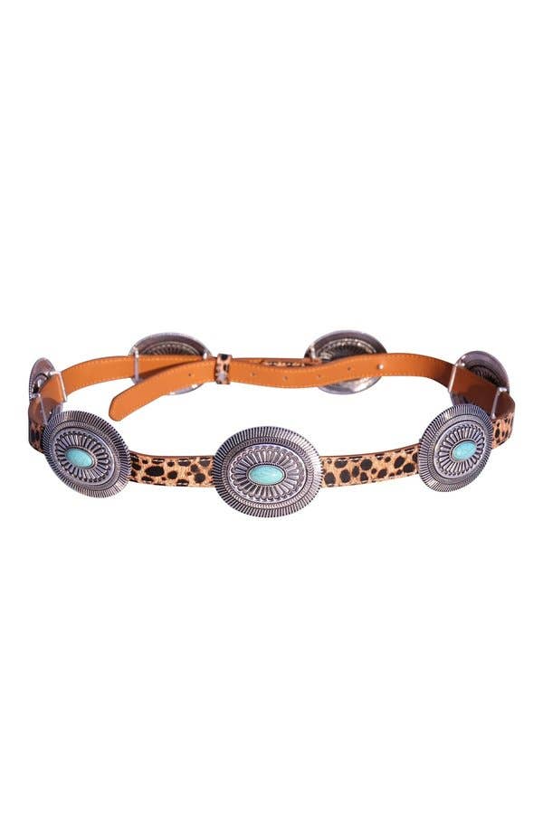 Concho Leather Belt
