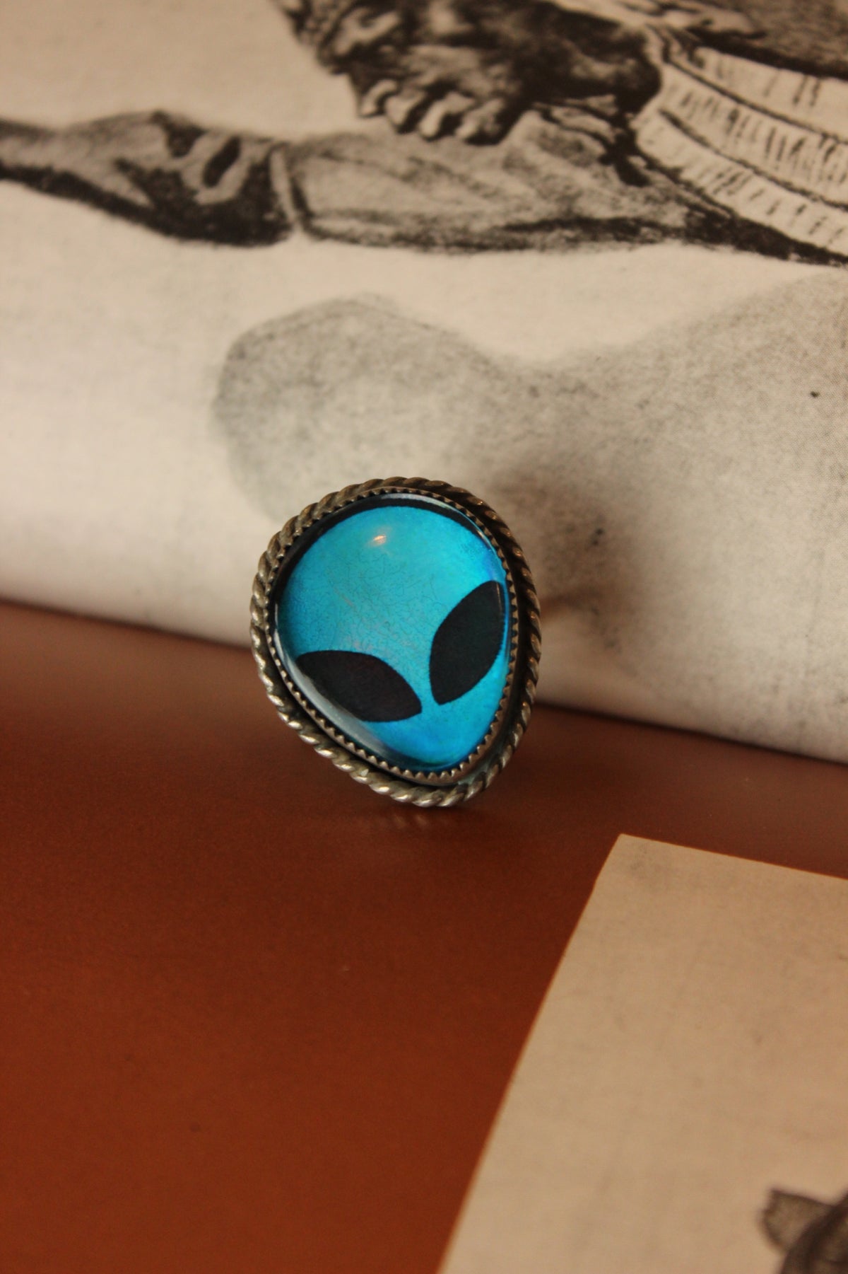 Alien Stone Sterling Ring
