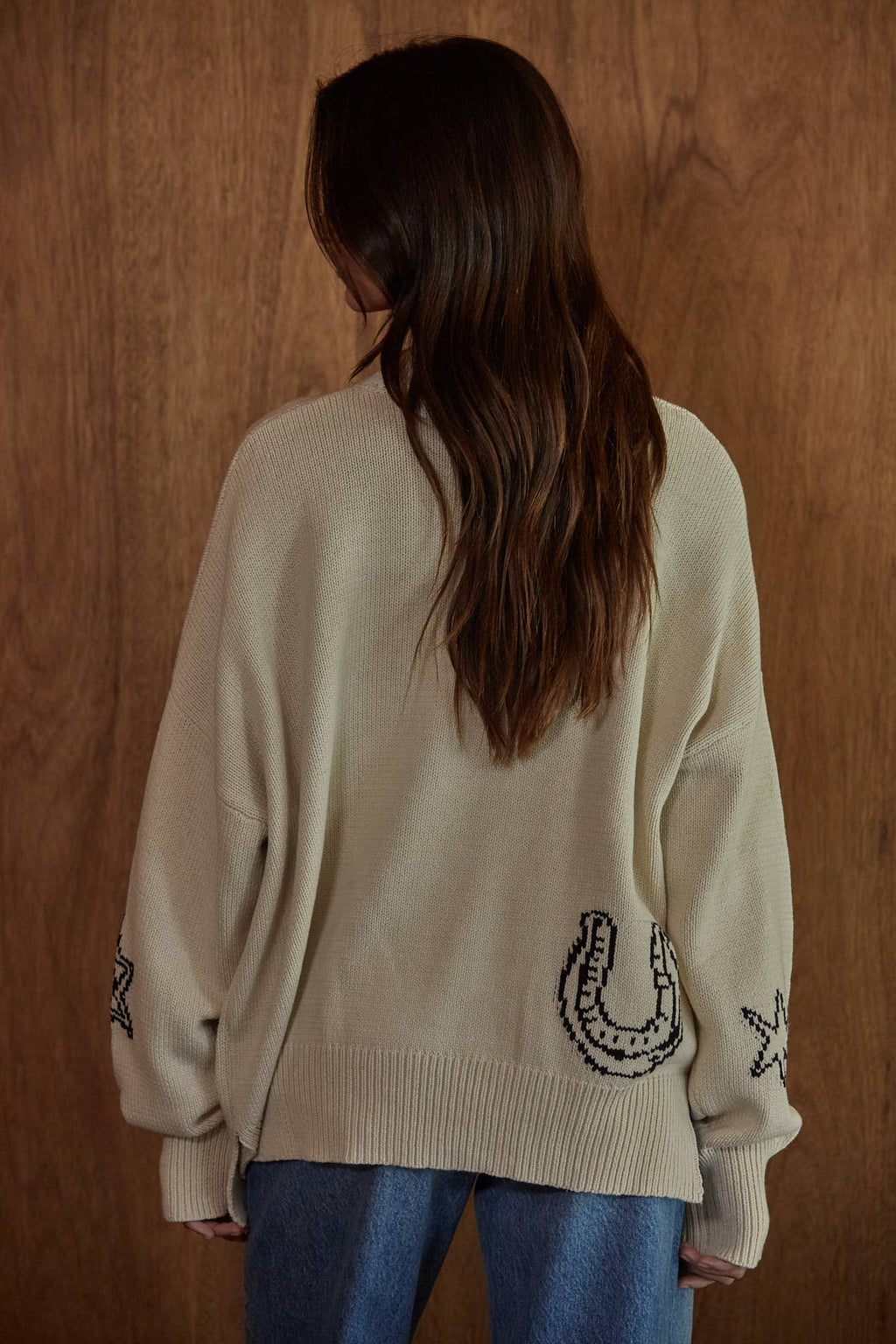 Western Print Sweater