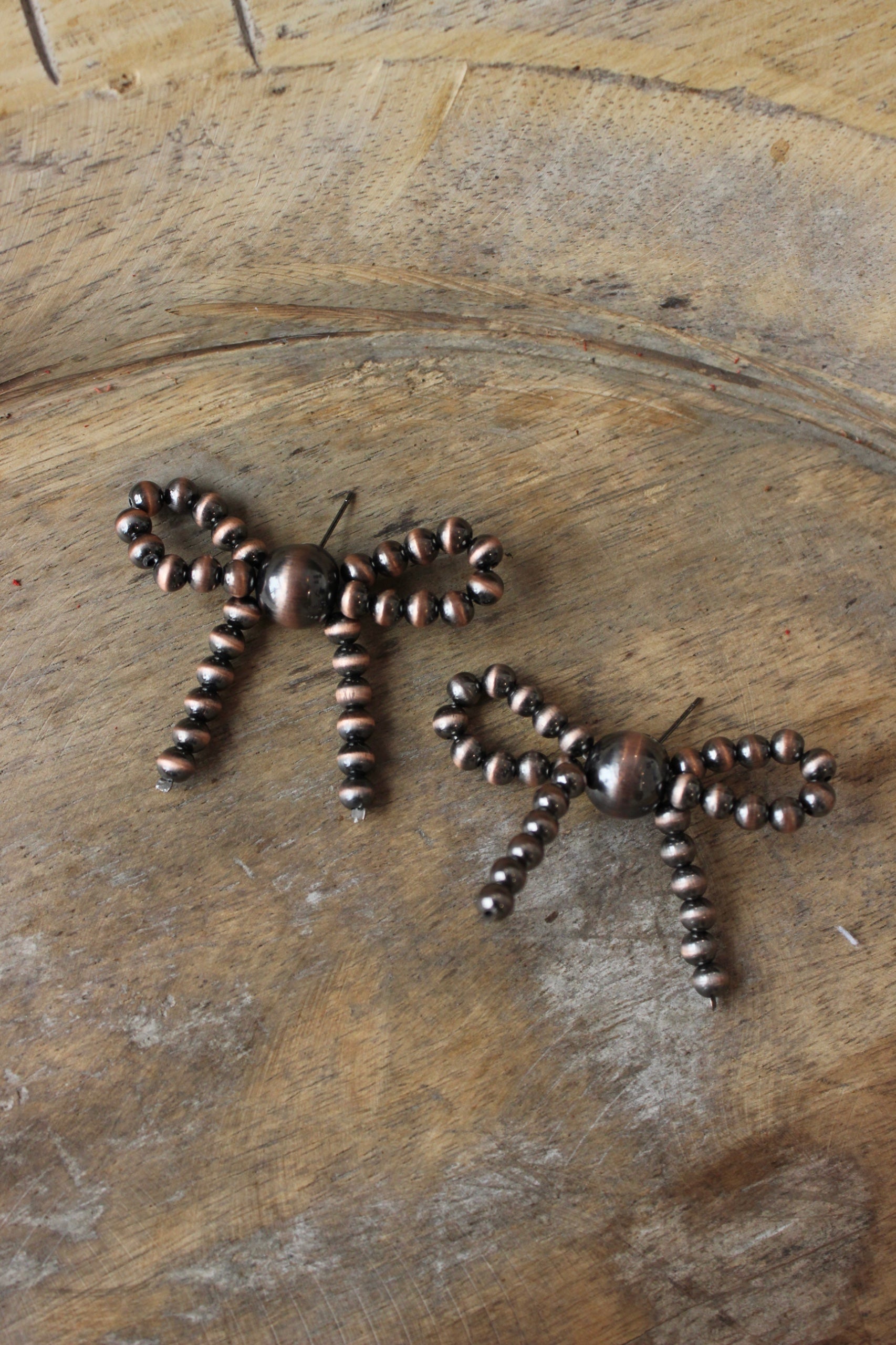 Copper NP Bow Earrings