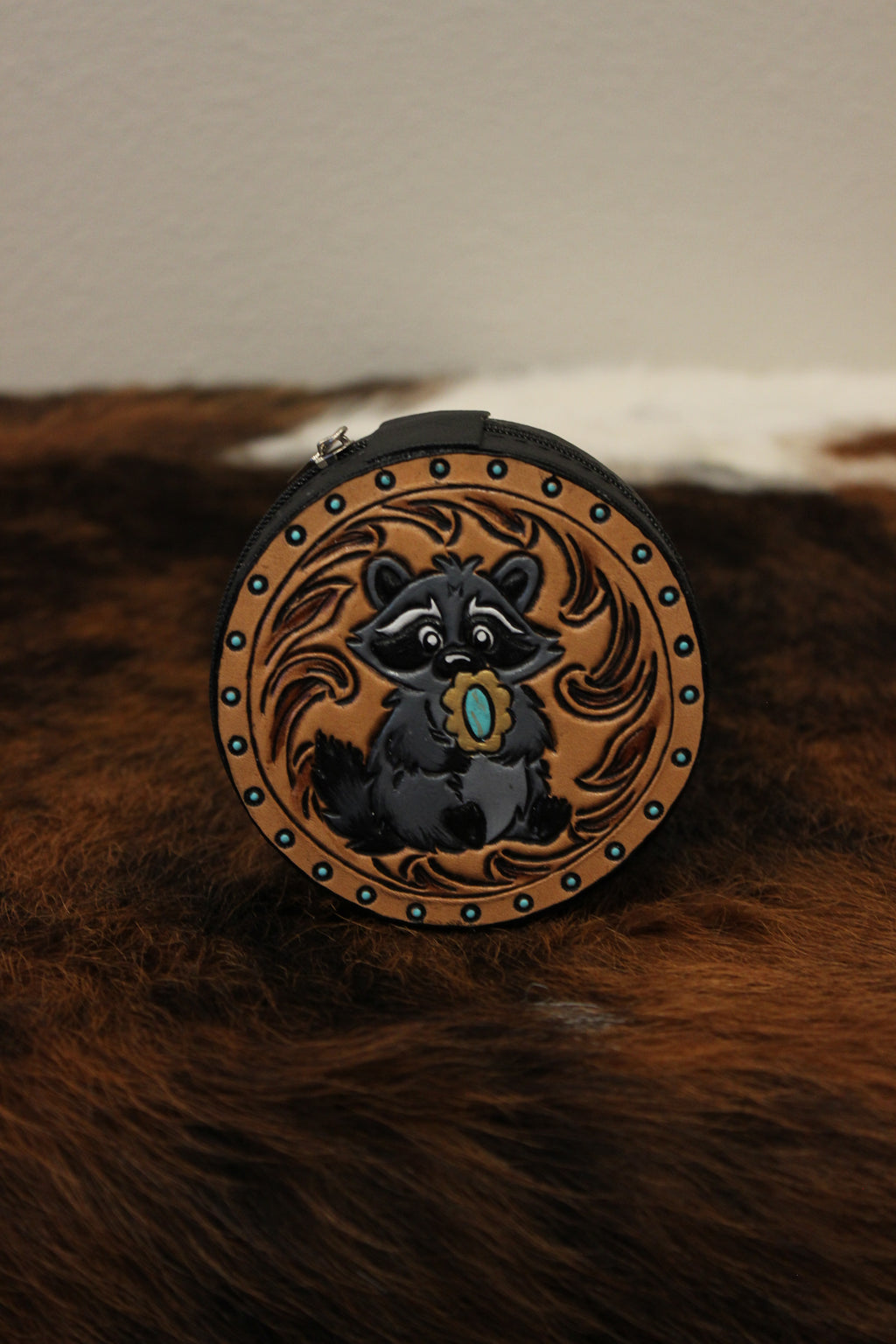 T&S Tooled Leather Jewelry Case