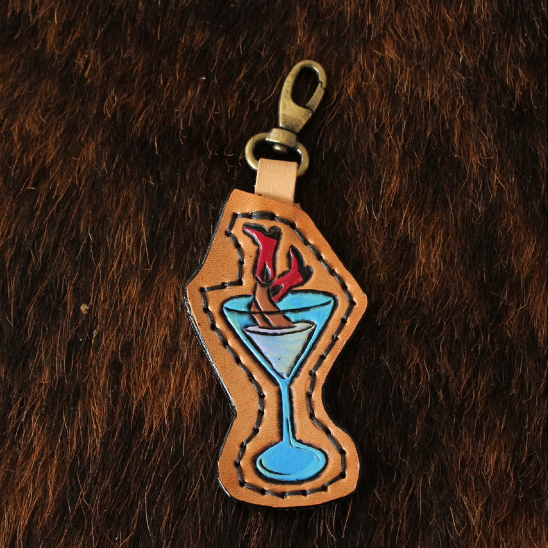 Blue Martini Purse Charm