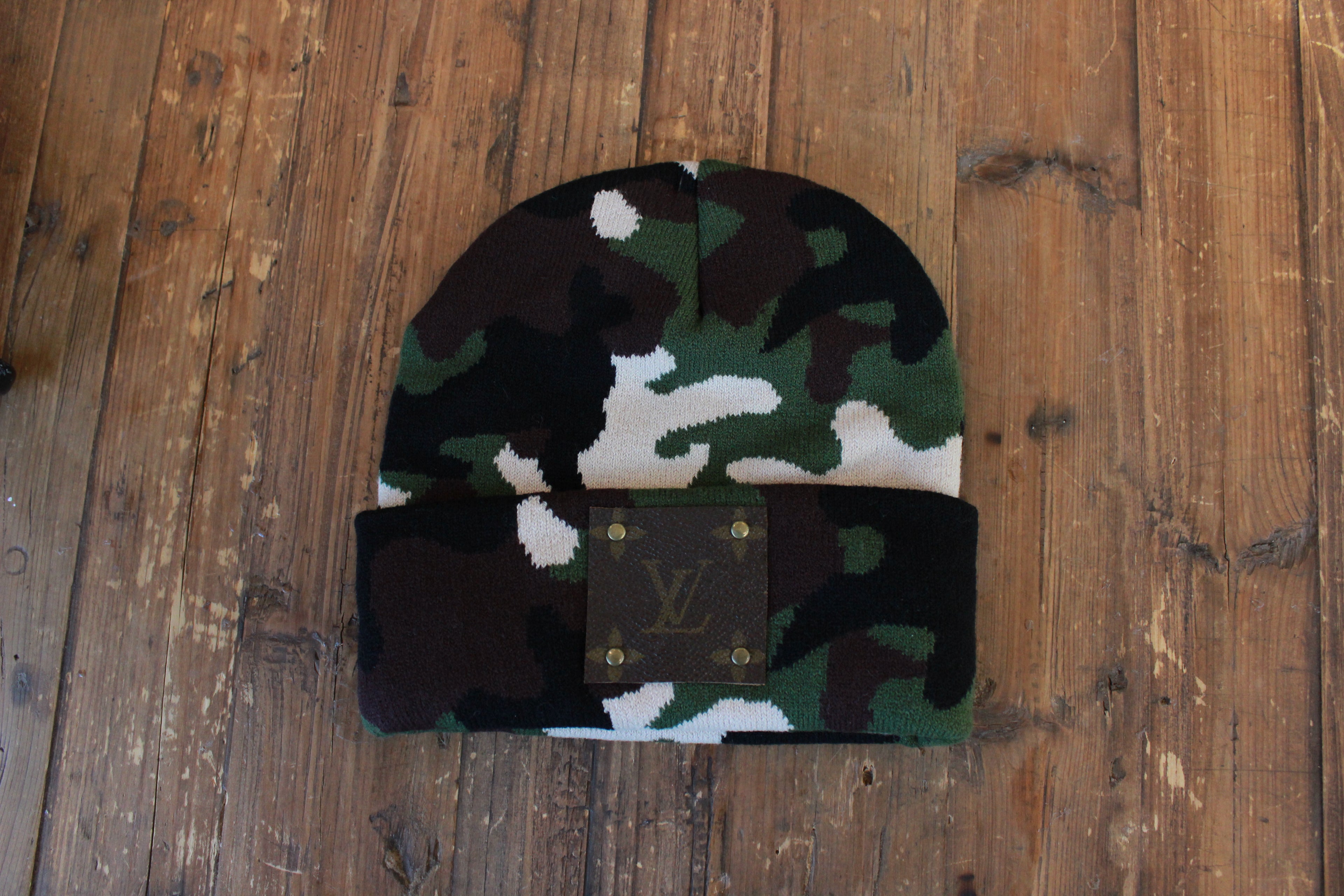 LV Patch Camo Beanie