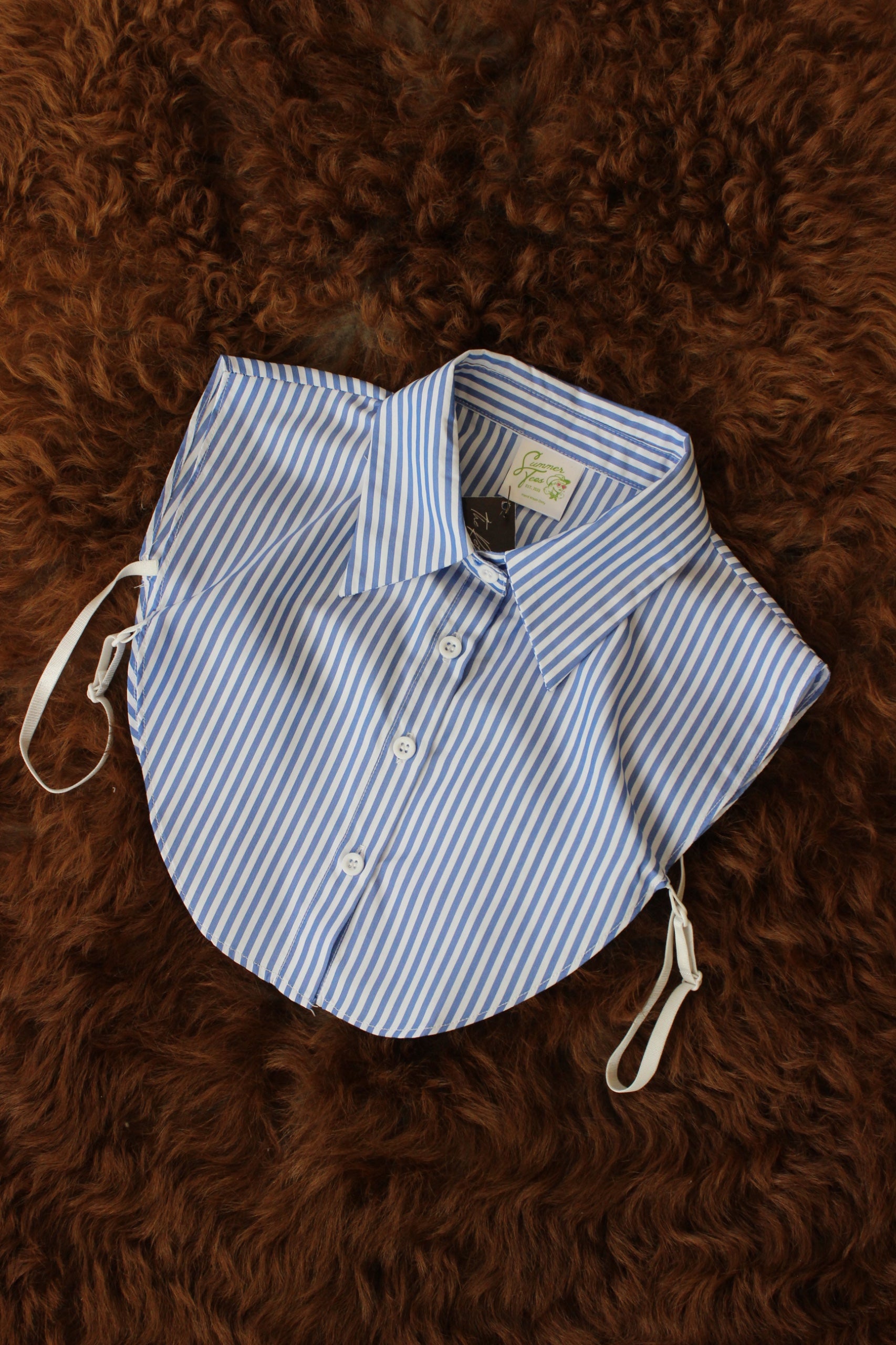 Blue + White Stripped Collar