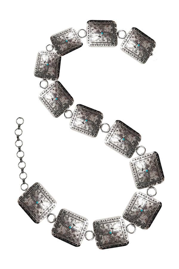 Square Concho Chain Belt