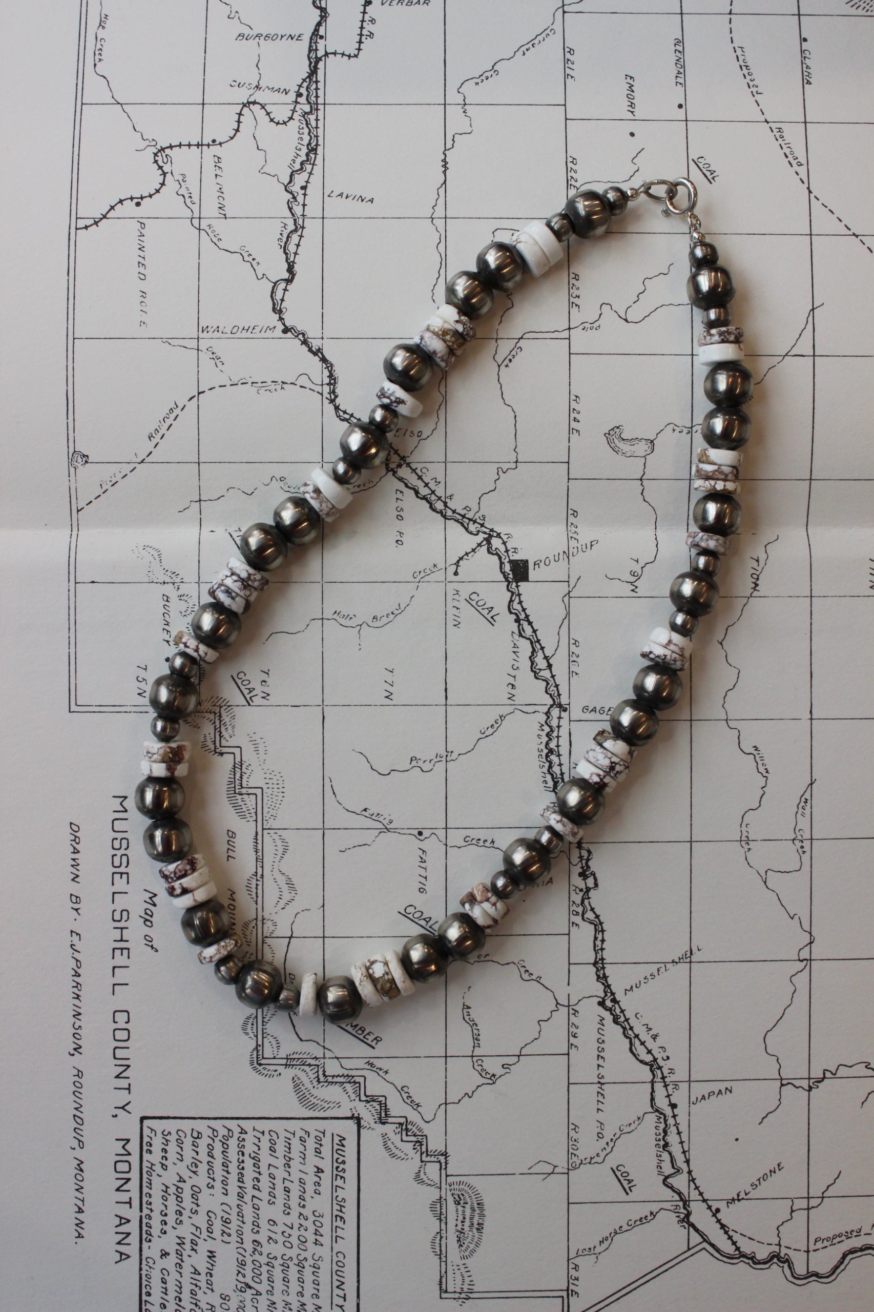 Wild Horse German Silver Beaded Necklace