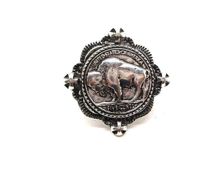 Buffalo Coin Adjustable Ring