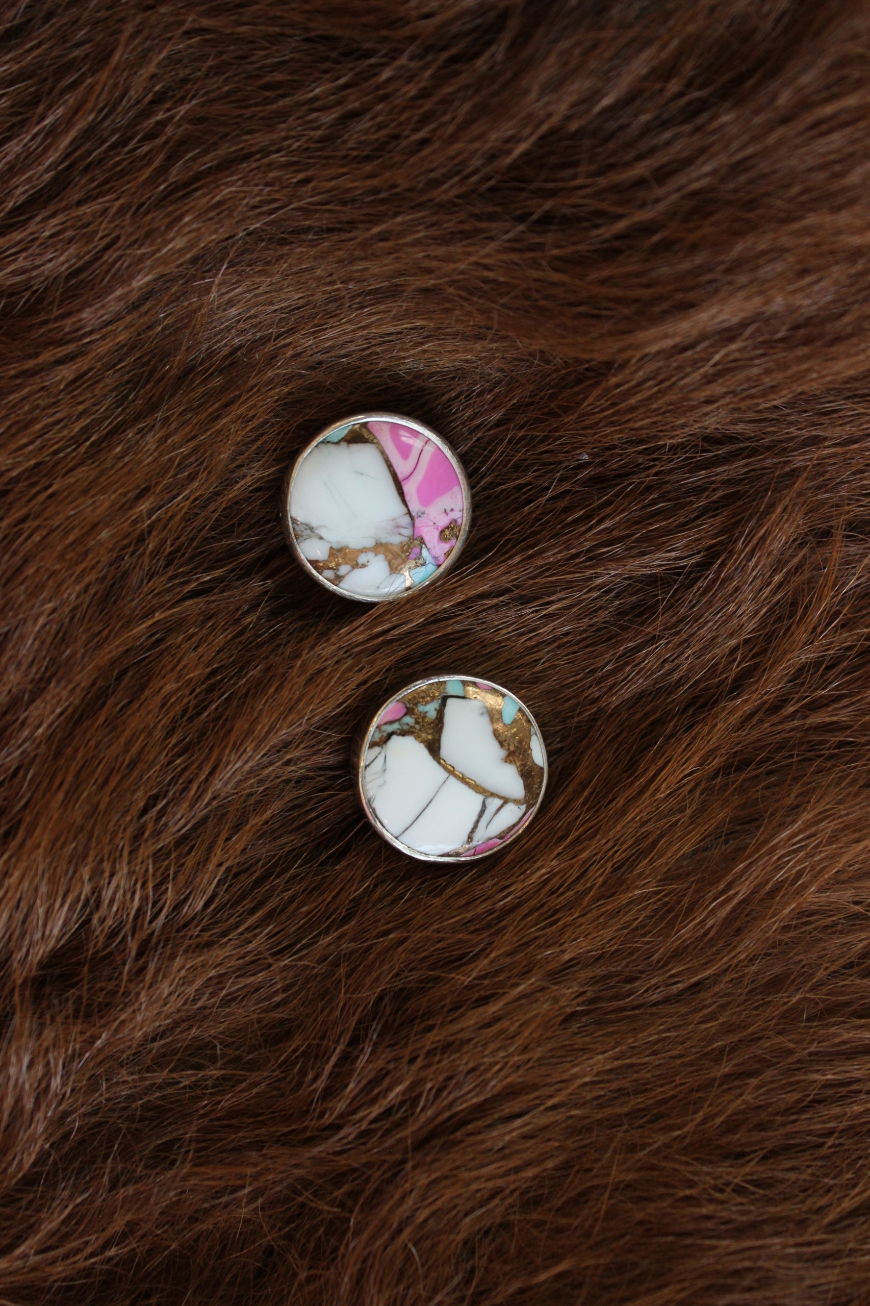 Cotton Candy Studs