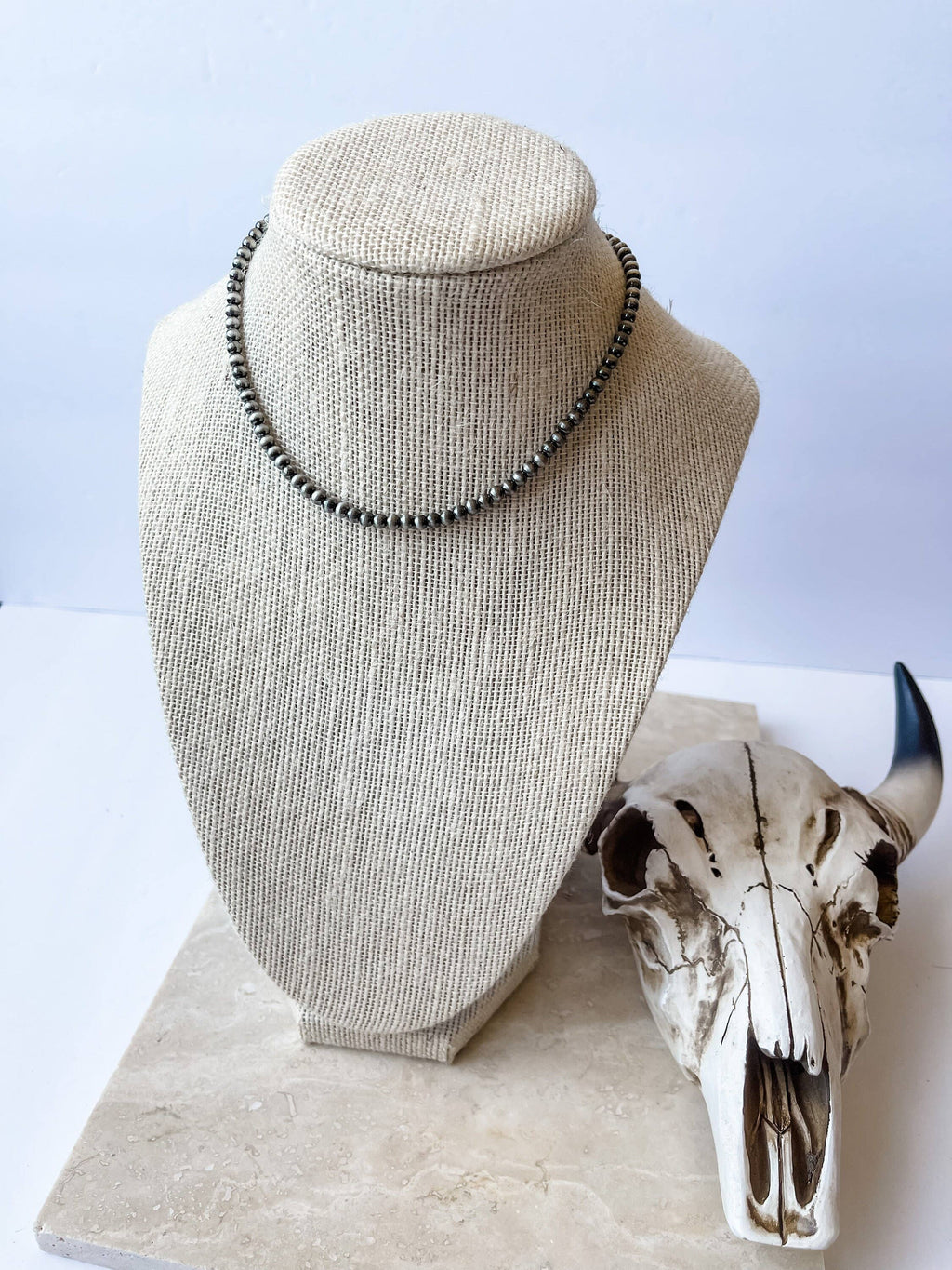 Western Navajo Bead Choker Necklace 4mm