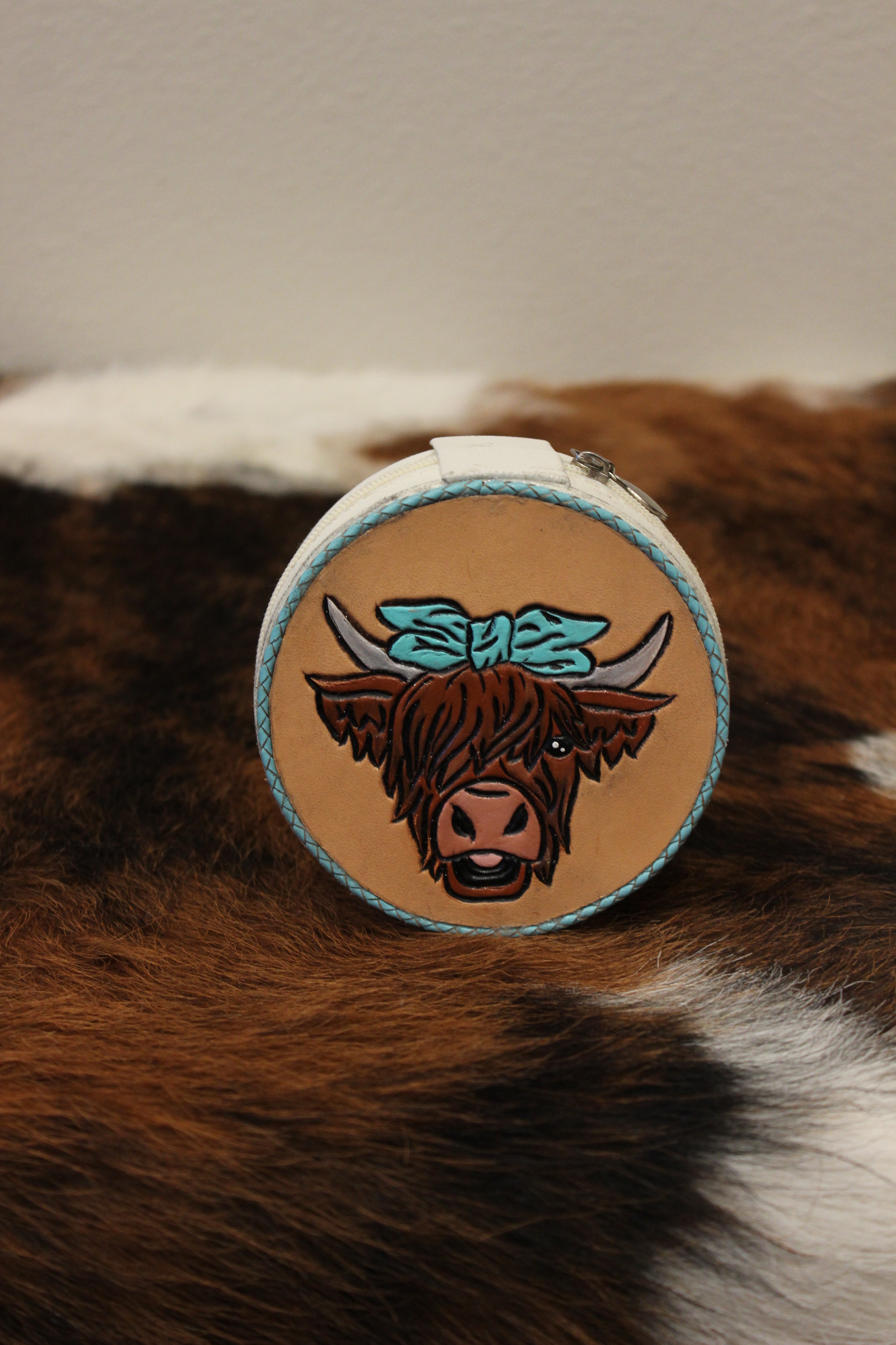 T&S Tooled Leather Jewelry Case