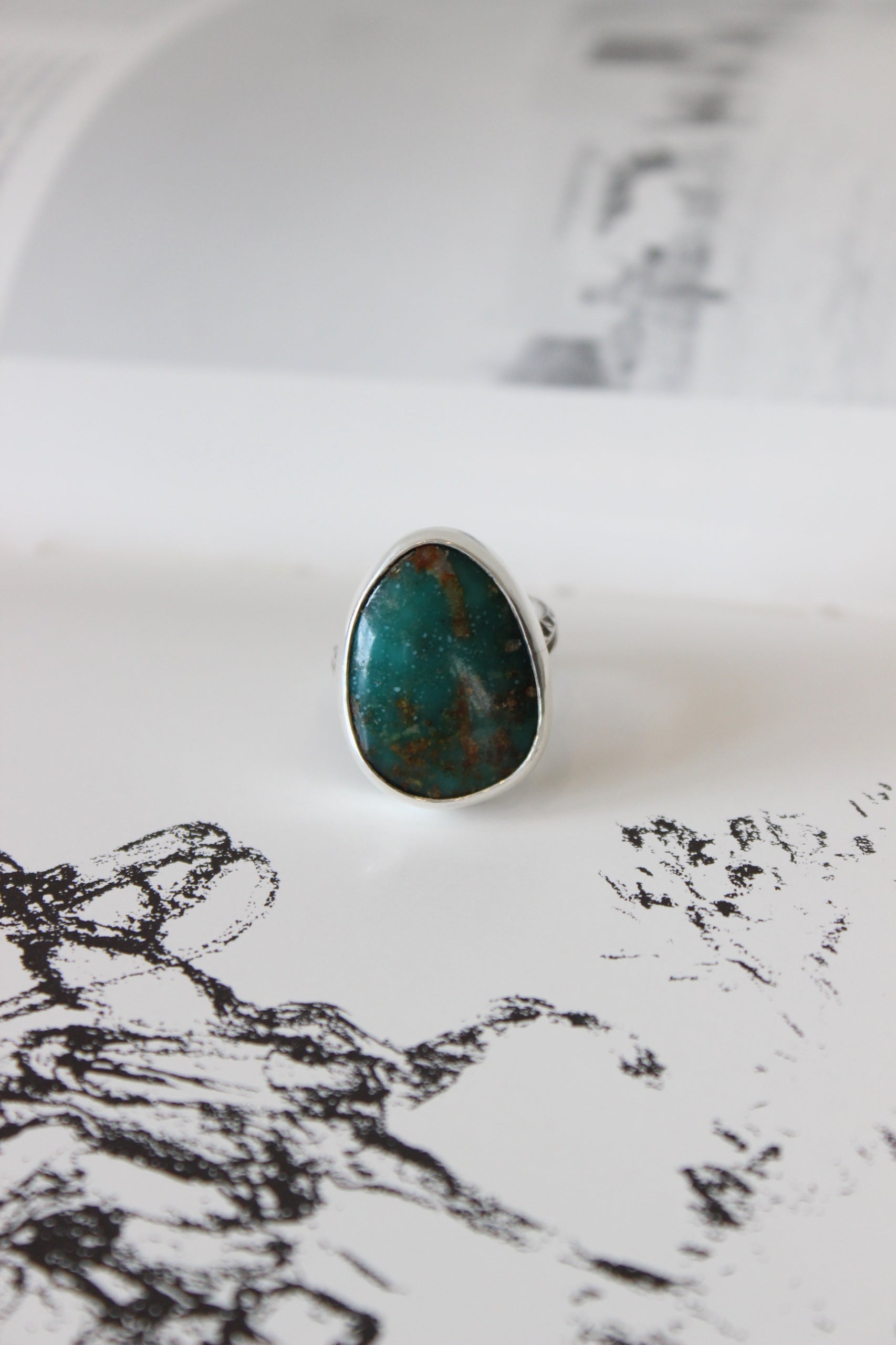 Large Turquoise Oval Ring
