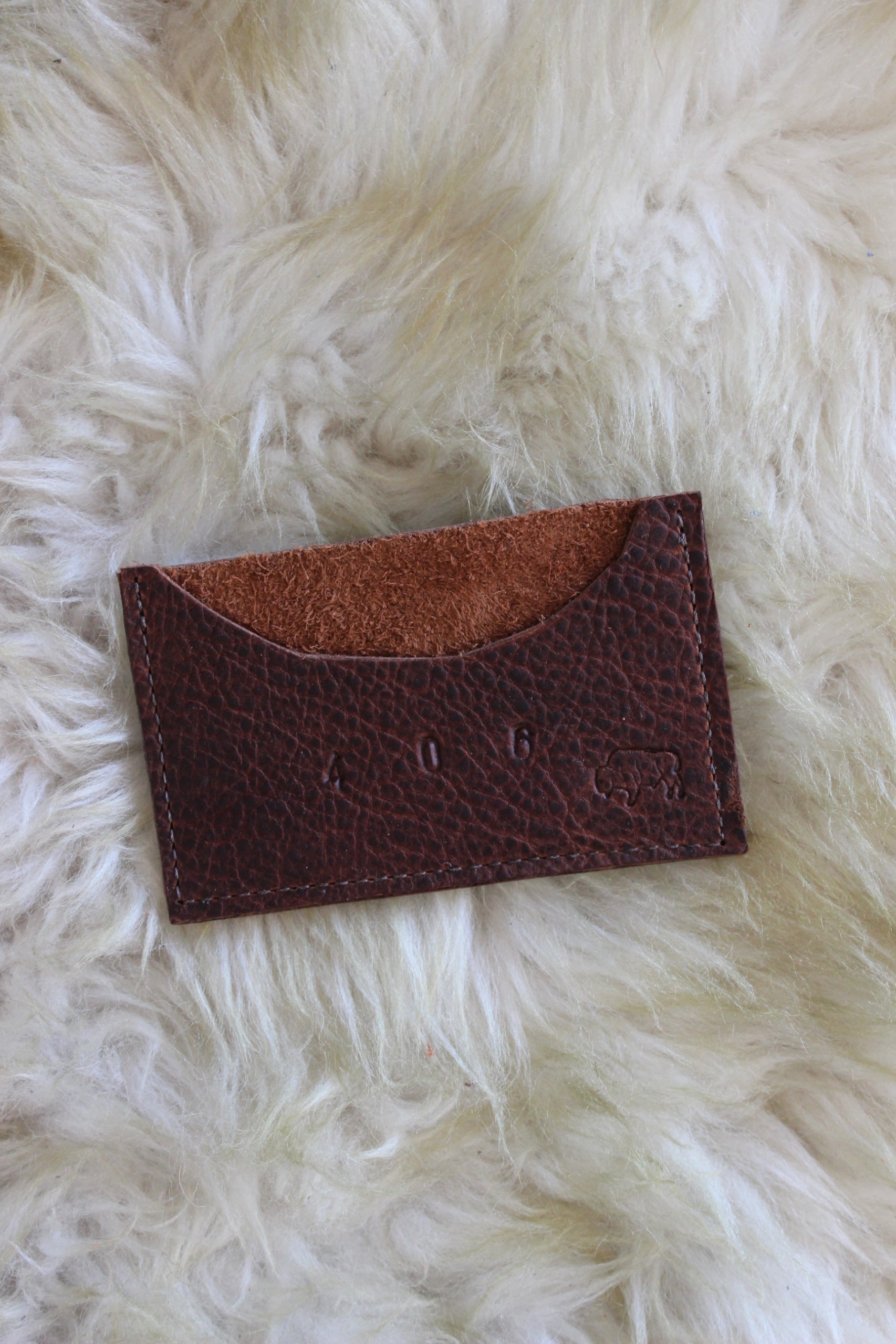 Buffalo Hide Single Card Holder