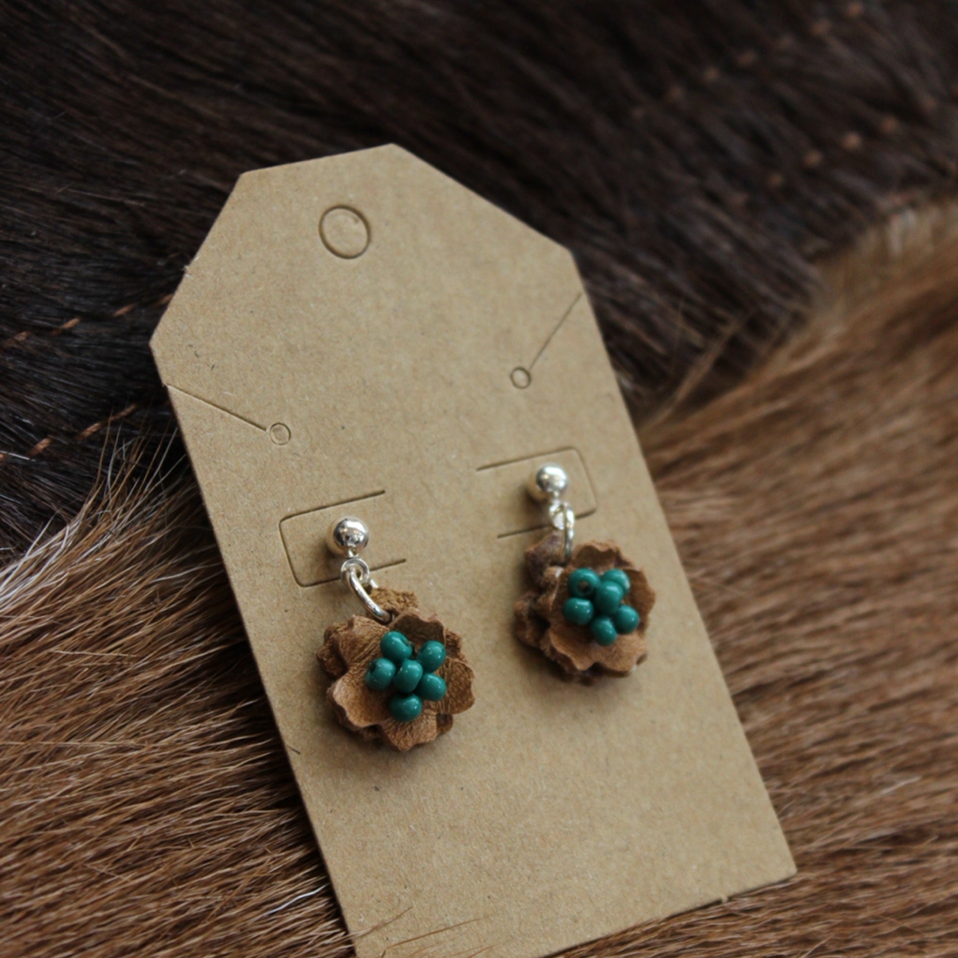 Mini Beaded Flower Earrings