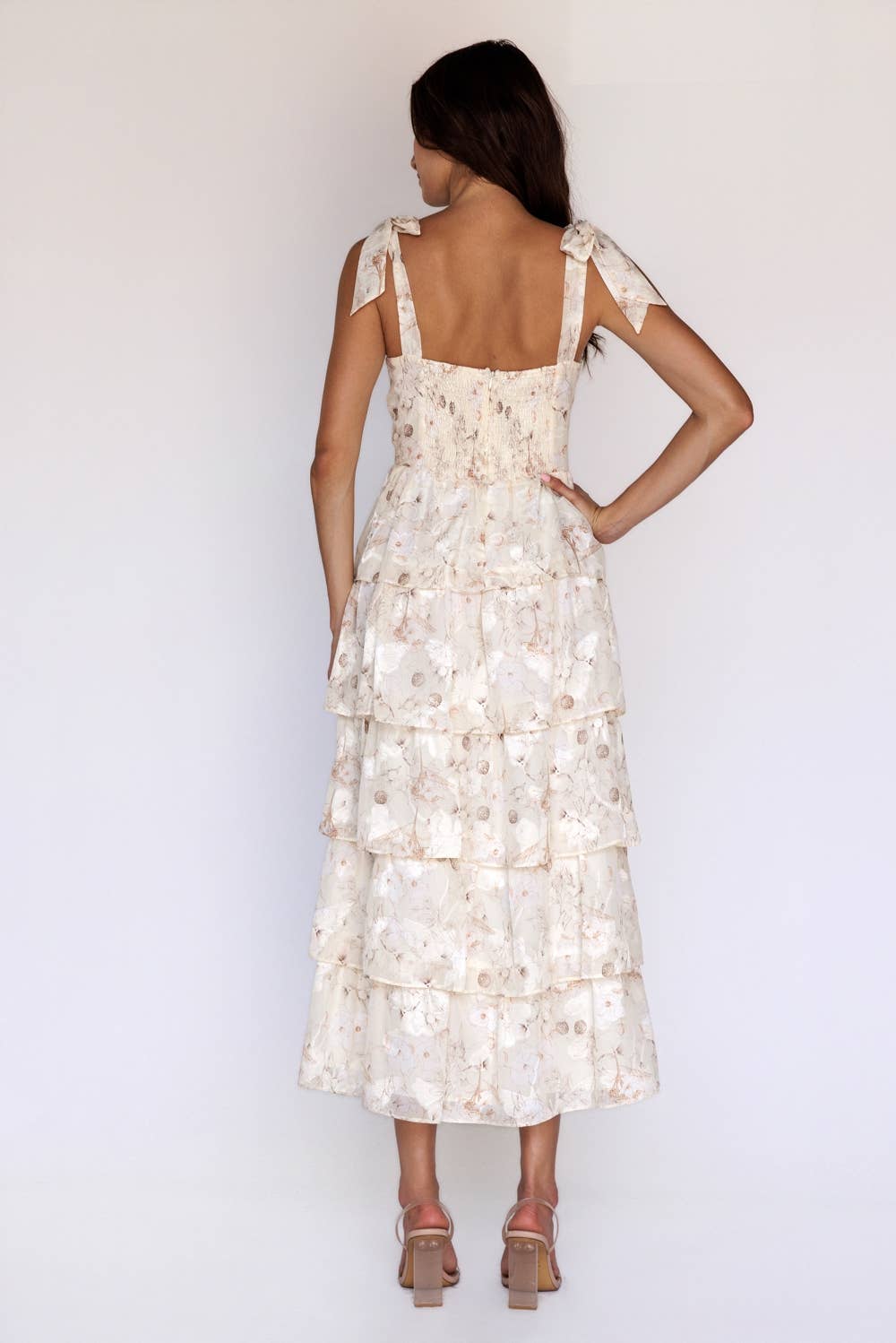 Ruffle Floral Maxi Dress