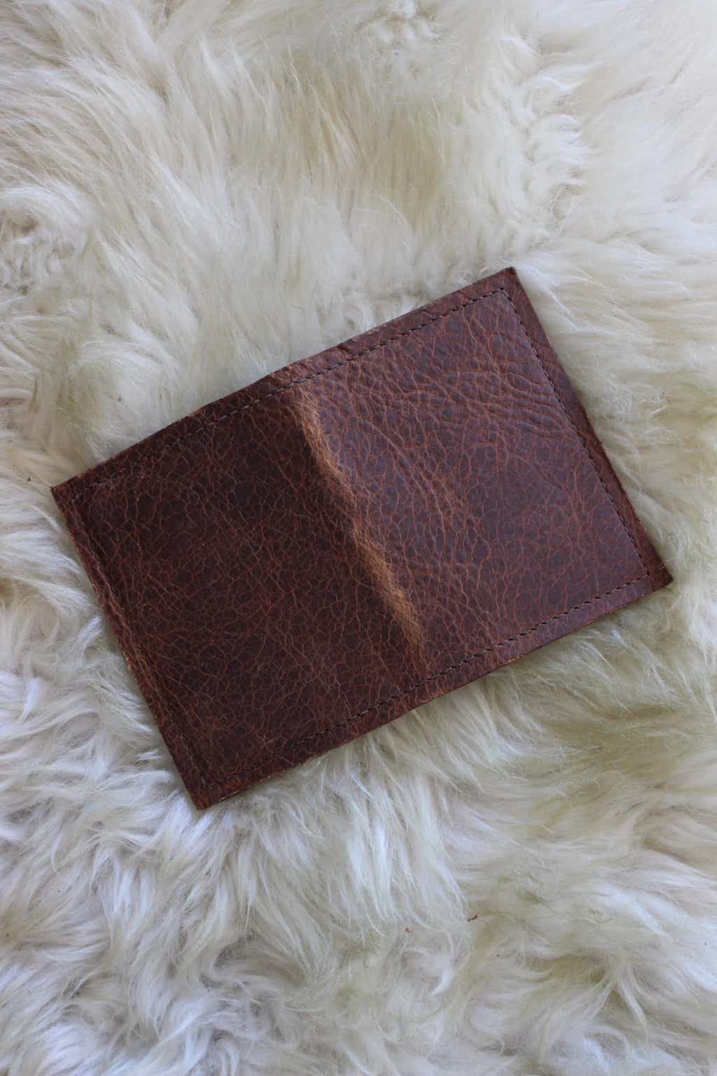 Buffalo Hide Double Card Holder