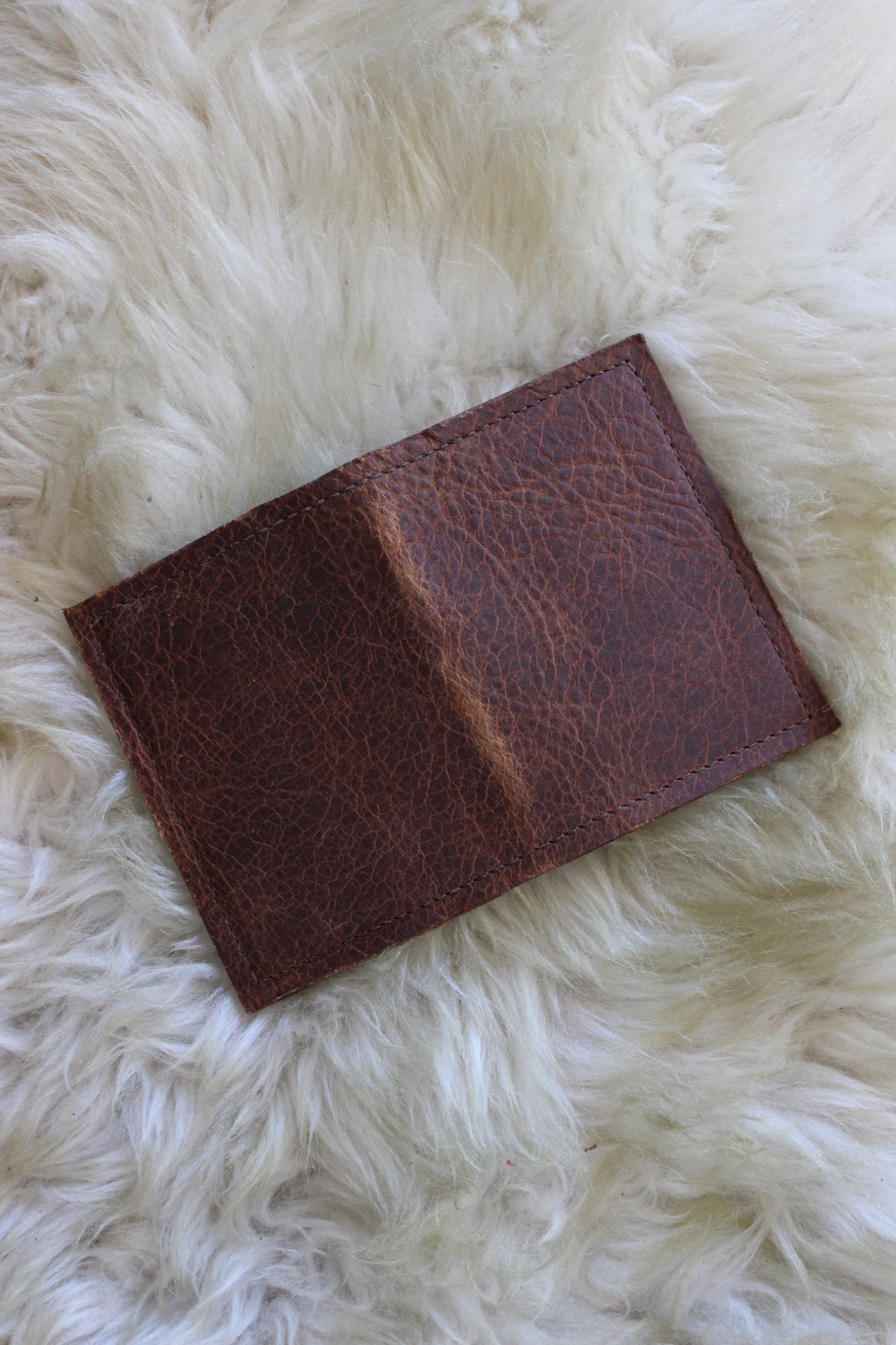 Buffalo Hide Double Card Holder