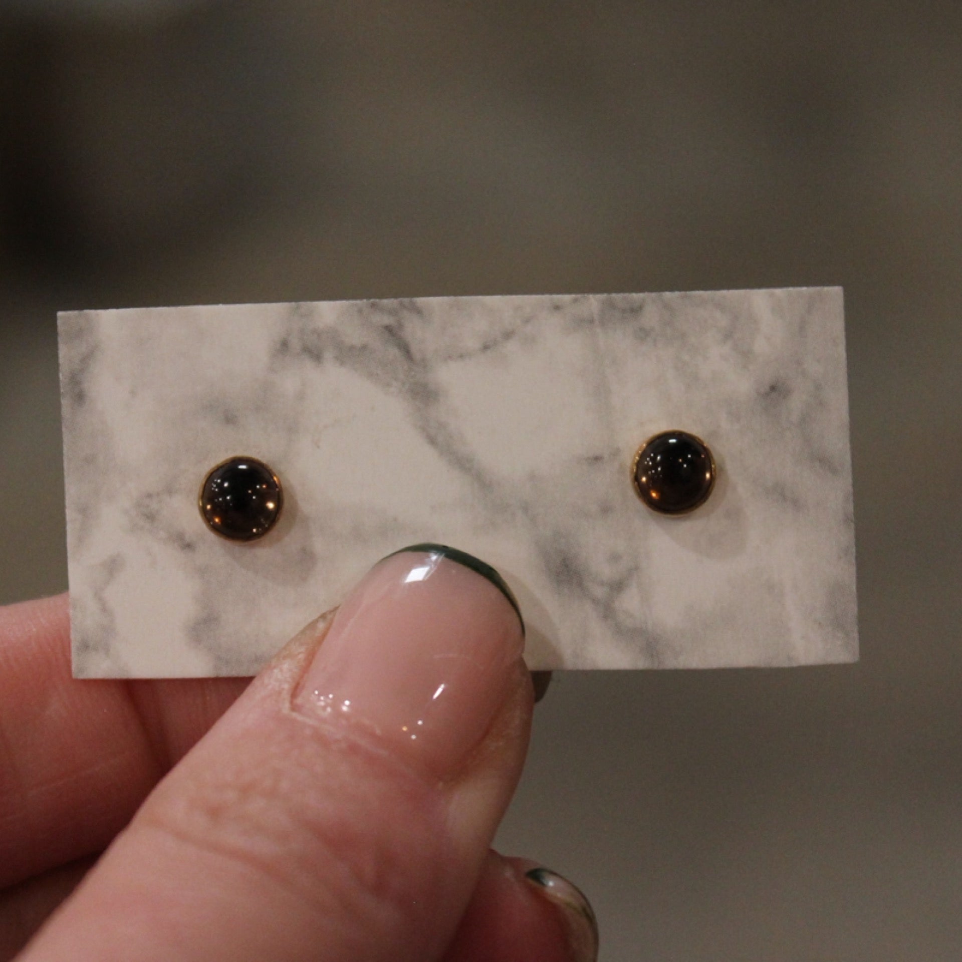 Moss Agate 5mm Studs