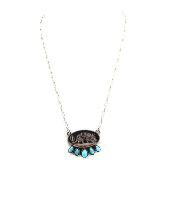 Armadillo Turquoise Necklace