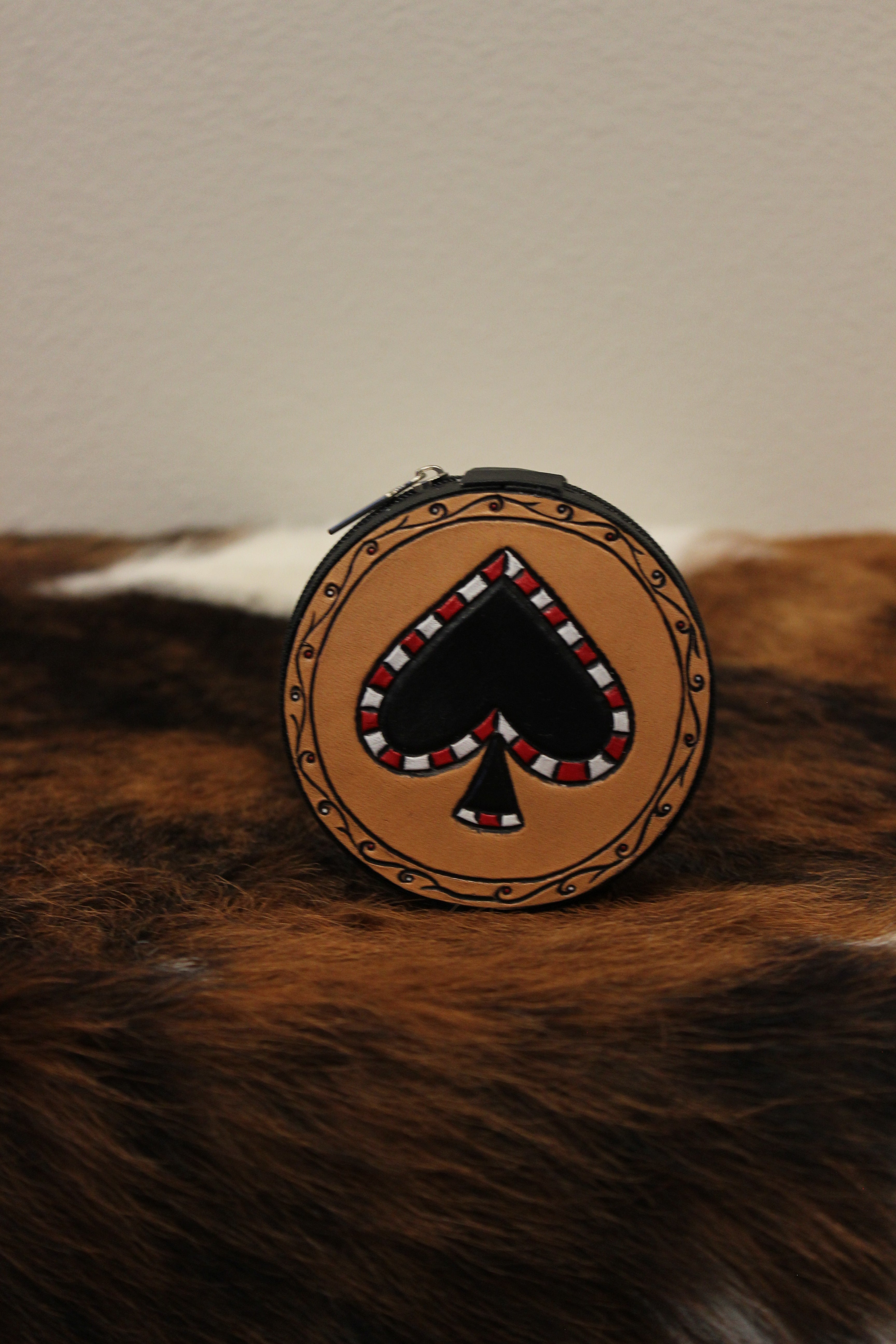 T&S Tooled Leather Jewelry Case