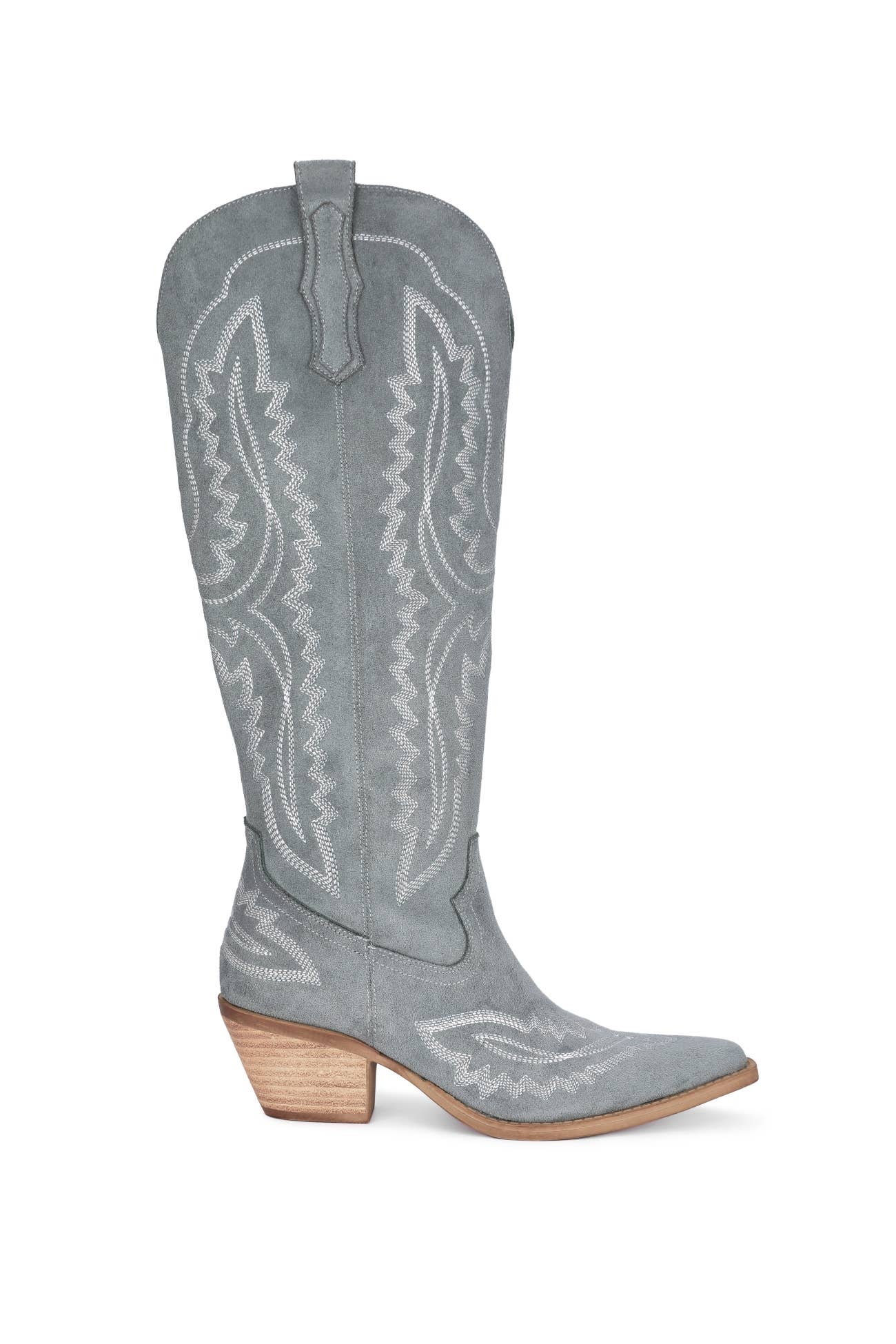 Dusty Blue Suede Cowgirl Boot