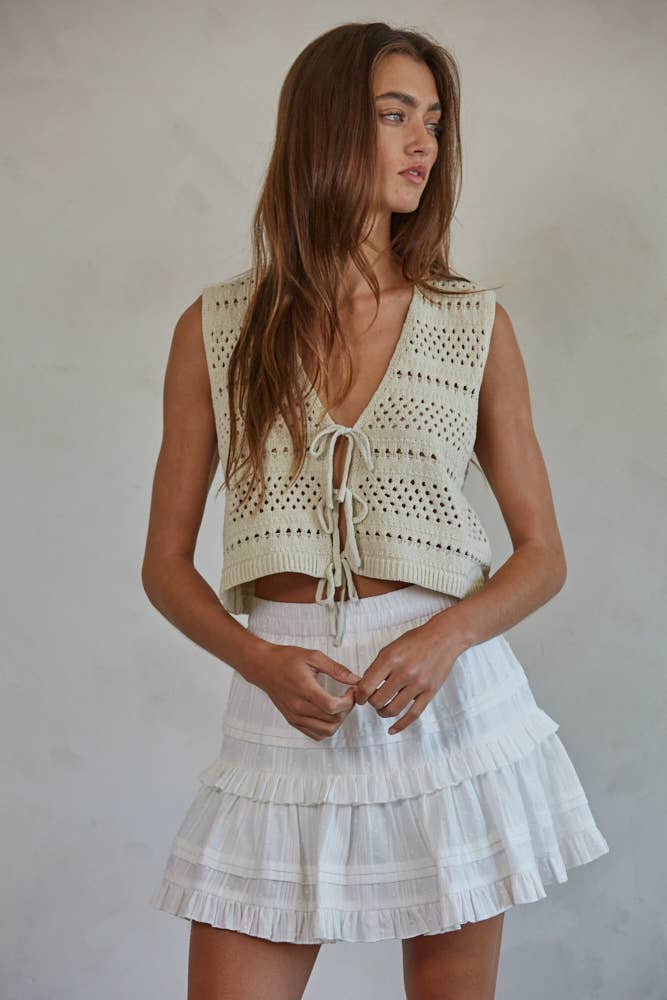 Knit Sweater Tie Vest