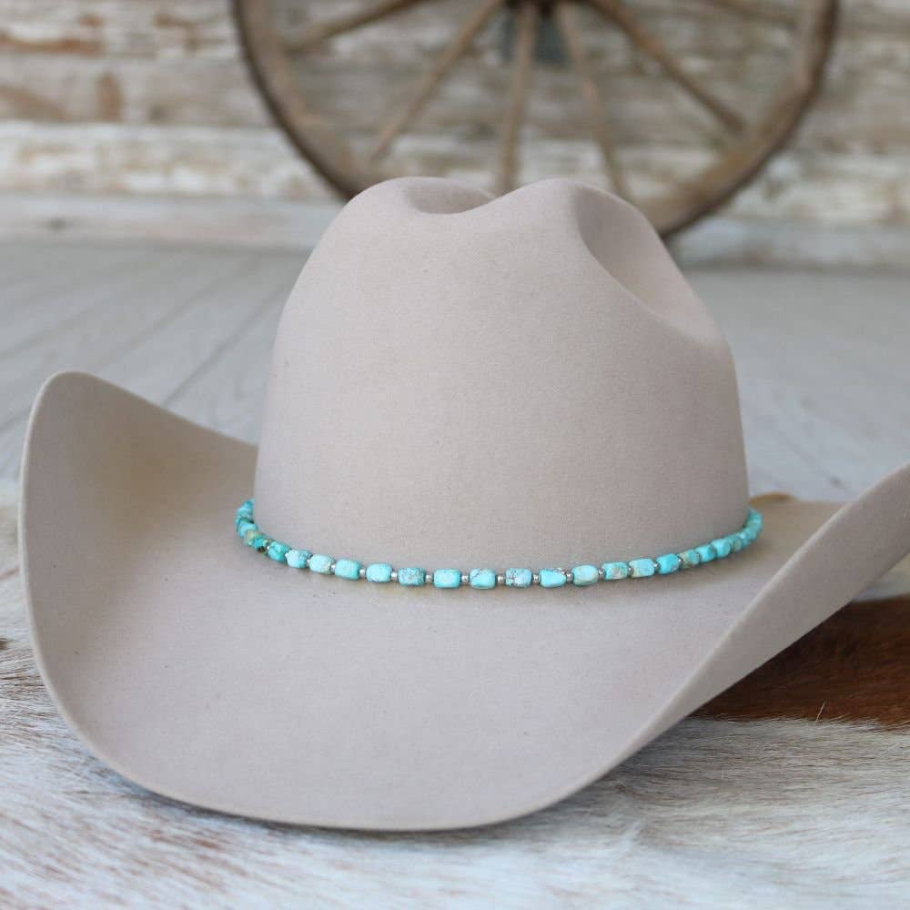 Chunky Turquoise Stone Hat Band