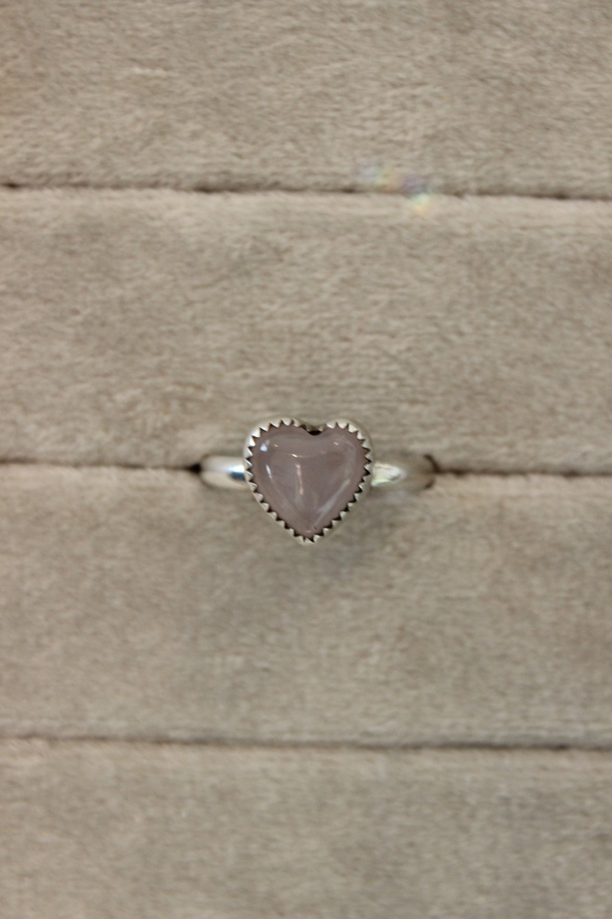 Rose Quartz Heart Ring