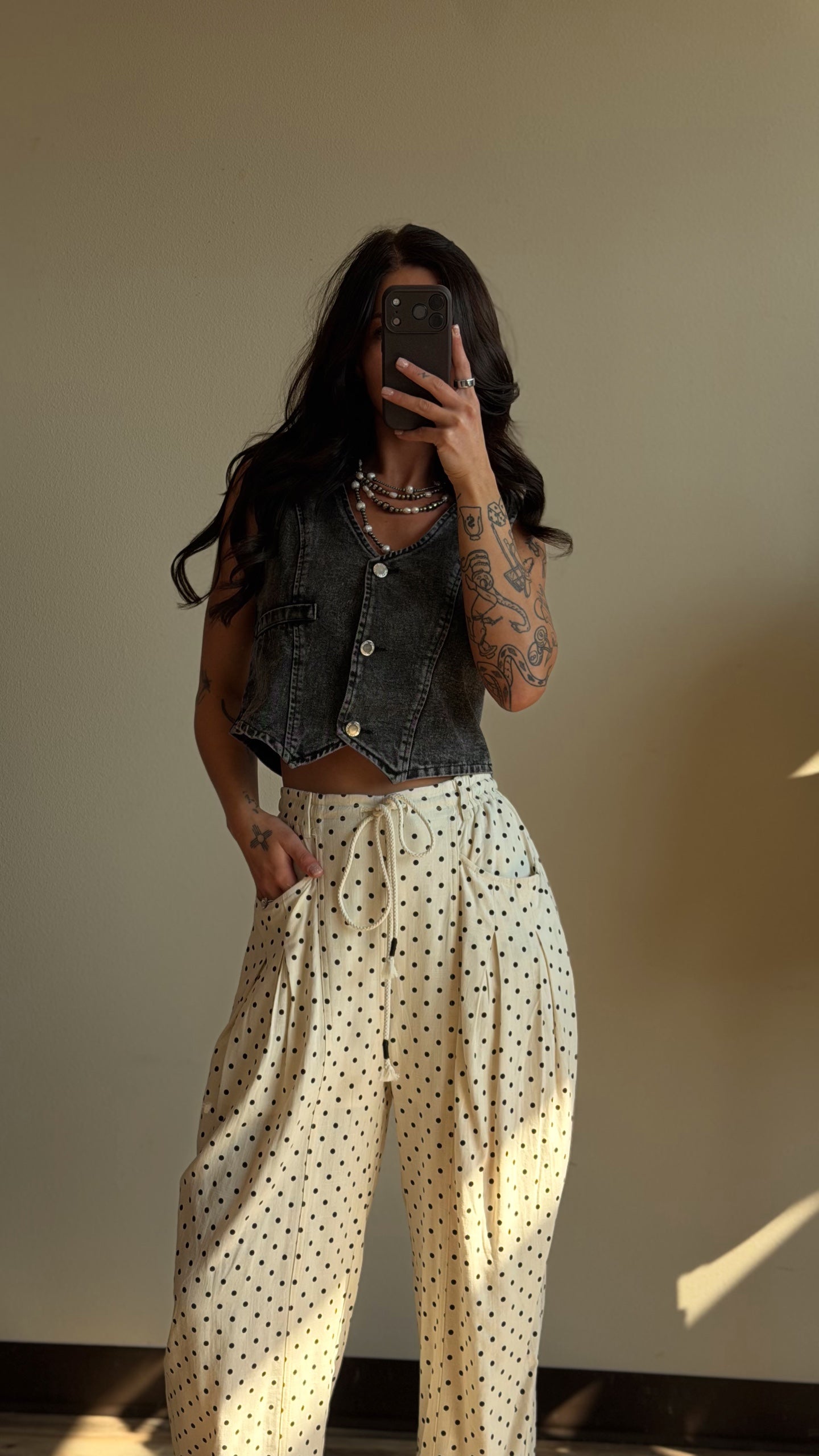 Denim Button Up Vest