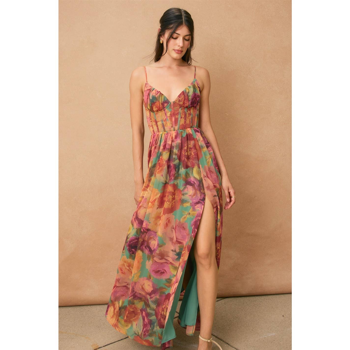 Flower Garden Corset Maxi