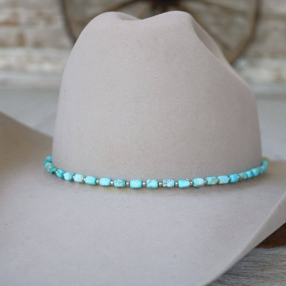Chunky Turquoise Stone Hat Band