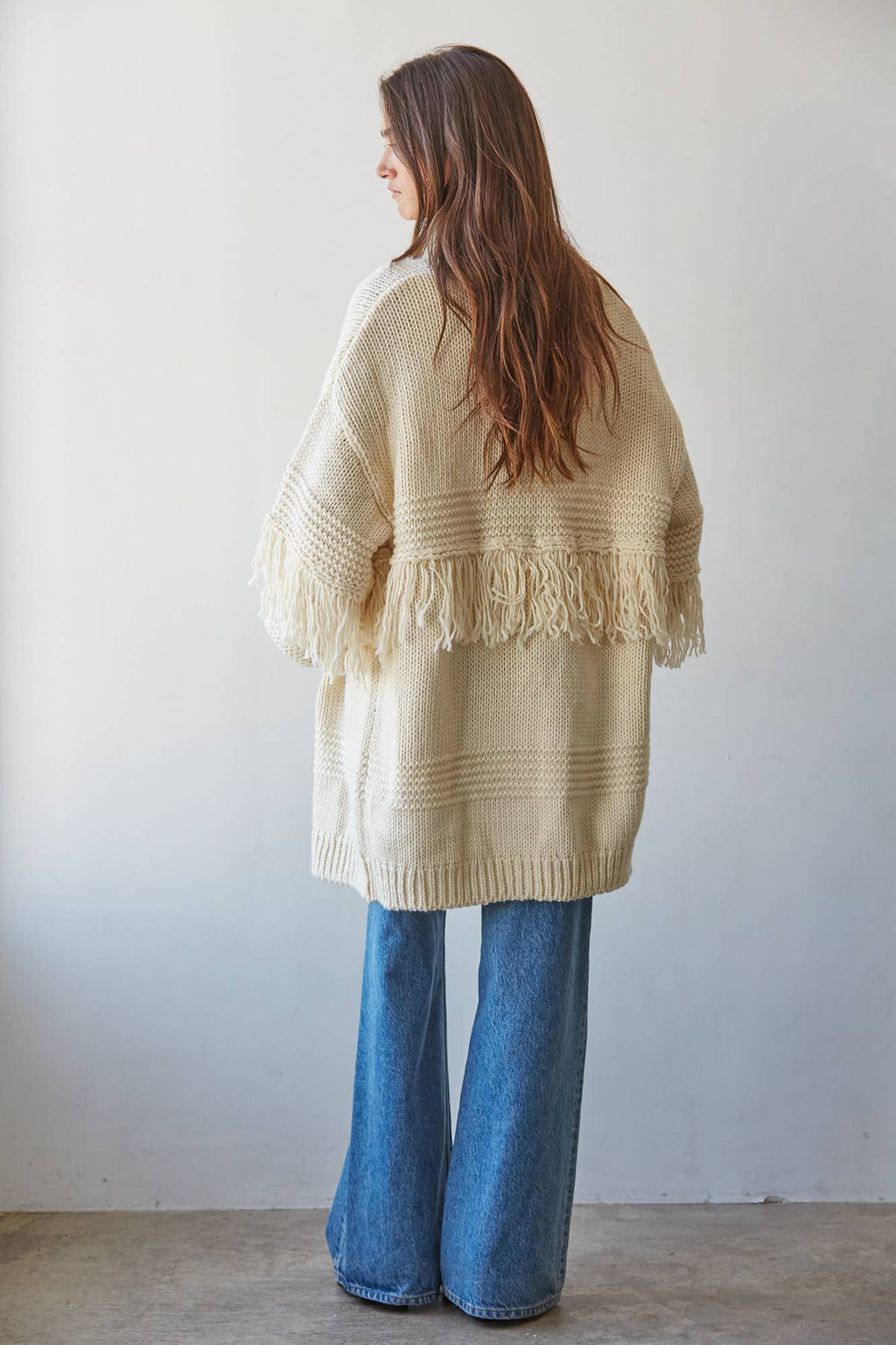 Knit Fringed Cardigan
