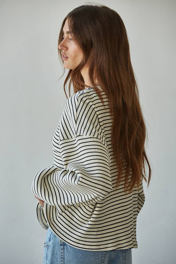 Knit Cotton Ribbed Top
