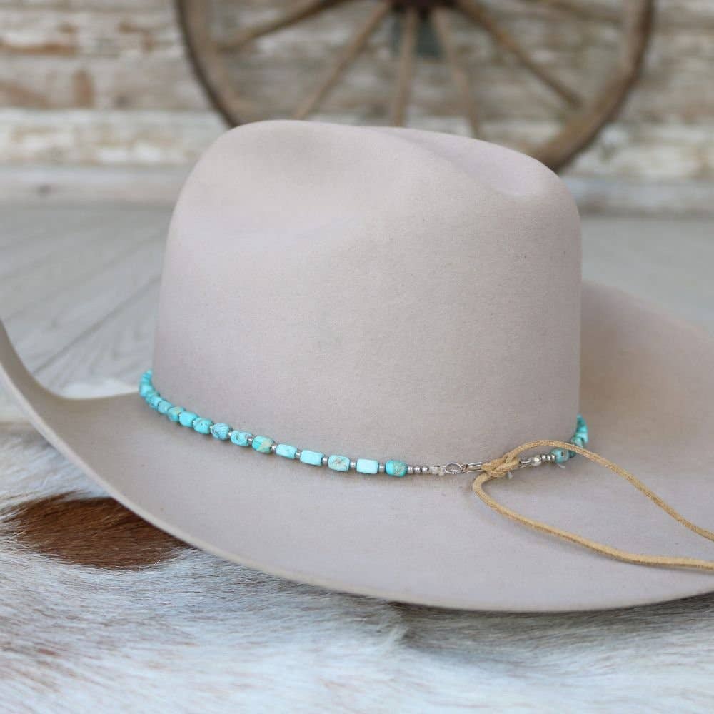 Chunky Turquoise Stone Hat Band
