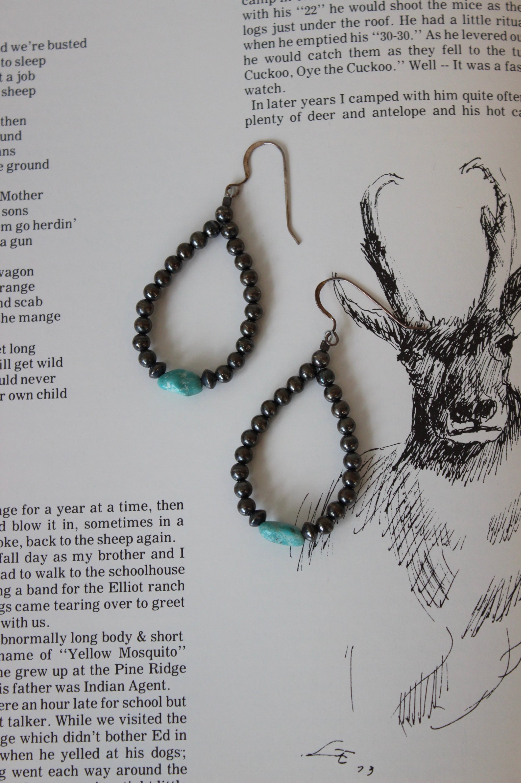 NP Turquoise Hoop Earrings