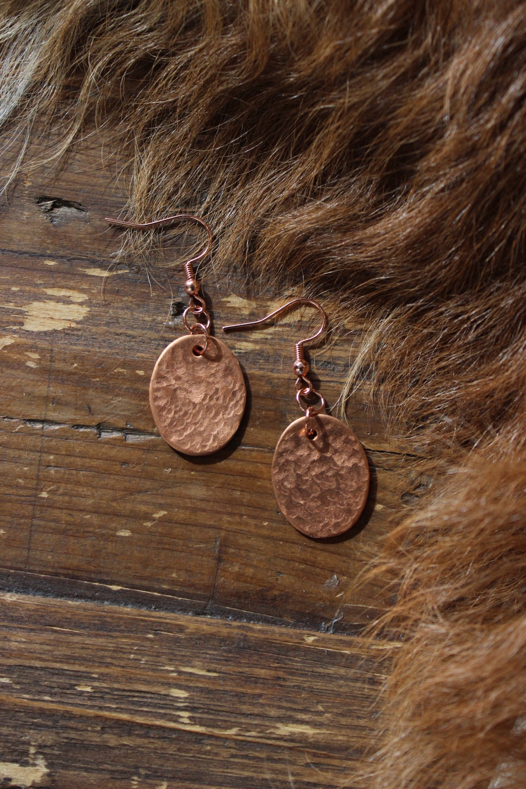 Rose Gold Stamped Earring